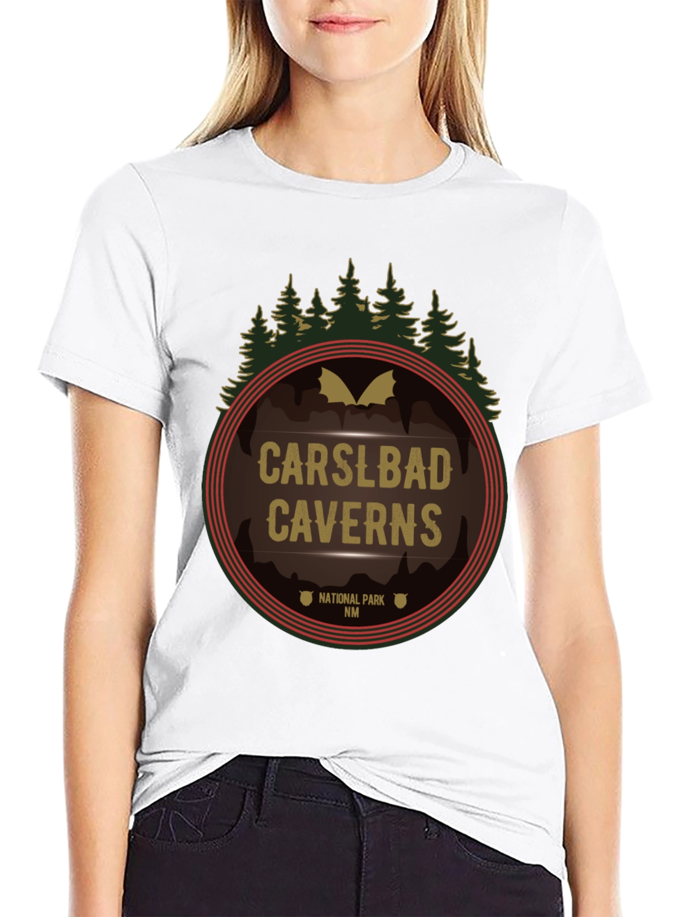 Black Carlsbad Caverns National Park Graphic Tee view 9