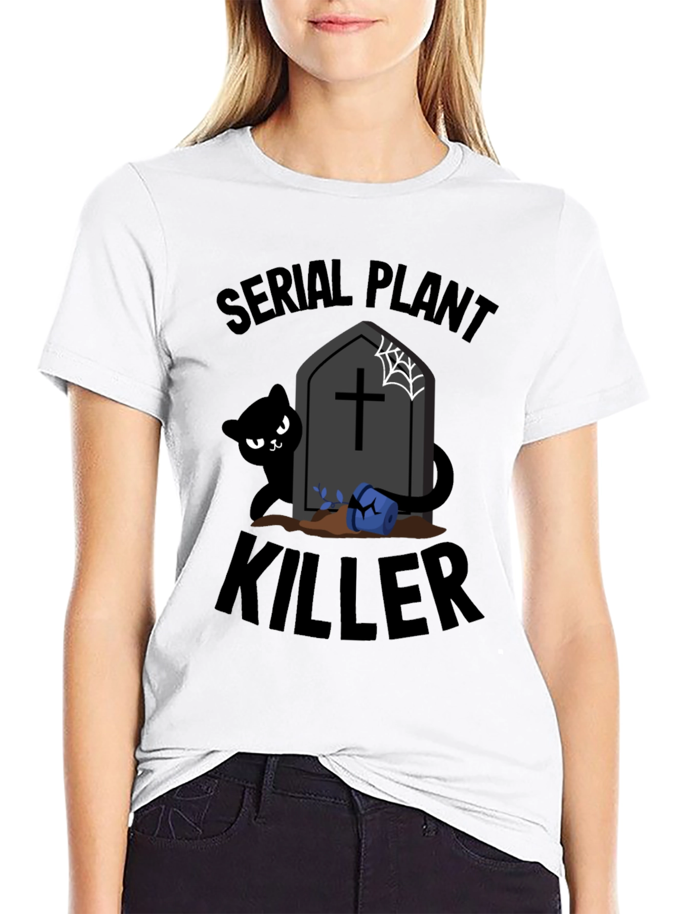 Black Serial Plant Killer Graphic Tee view 9