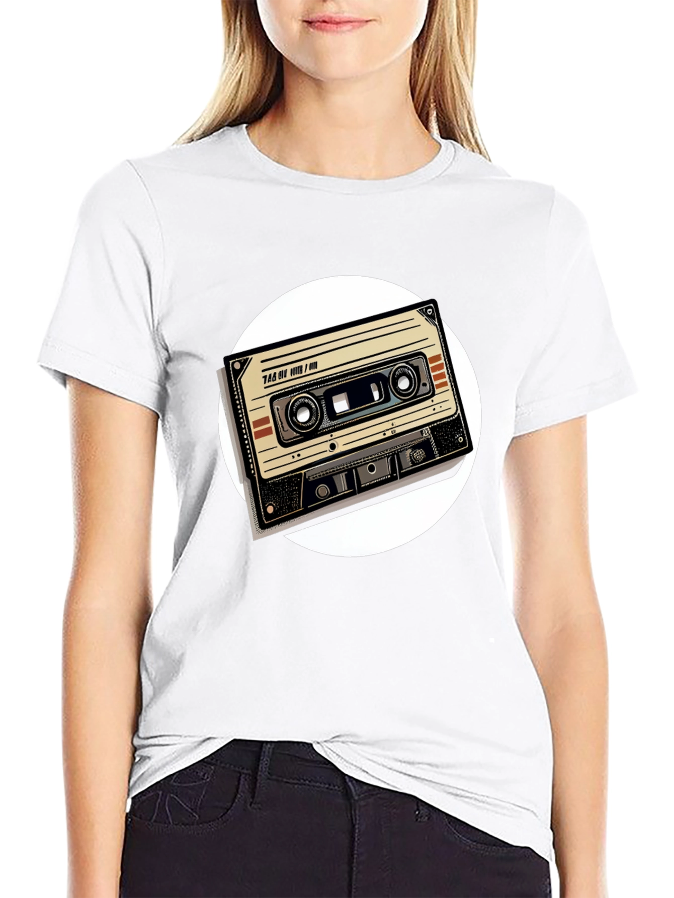 Black Retro Cassette Tape Graphic Tee - Black view 9