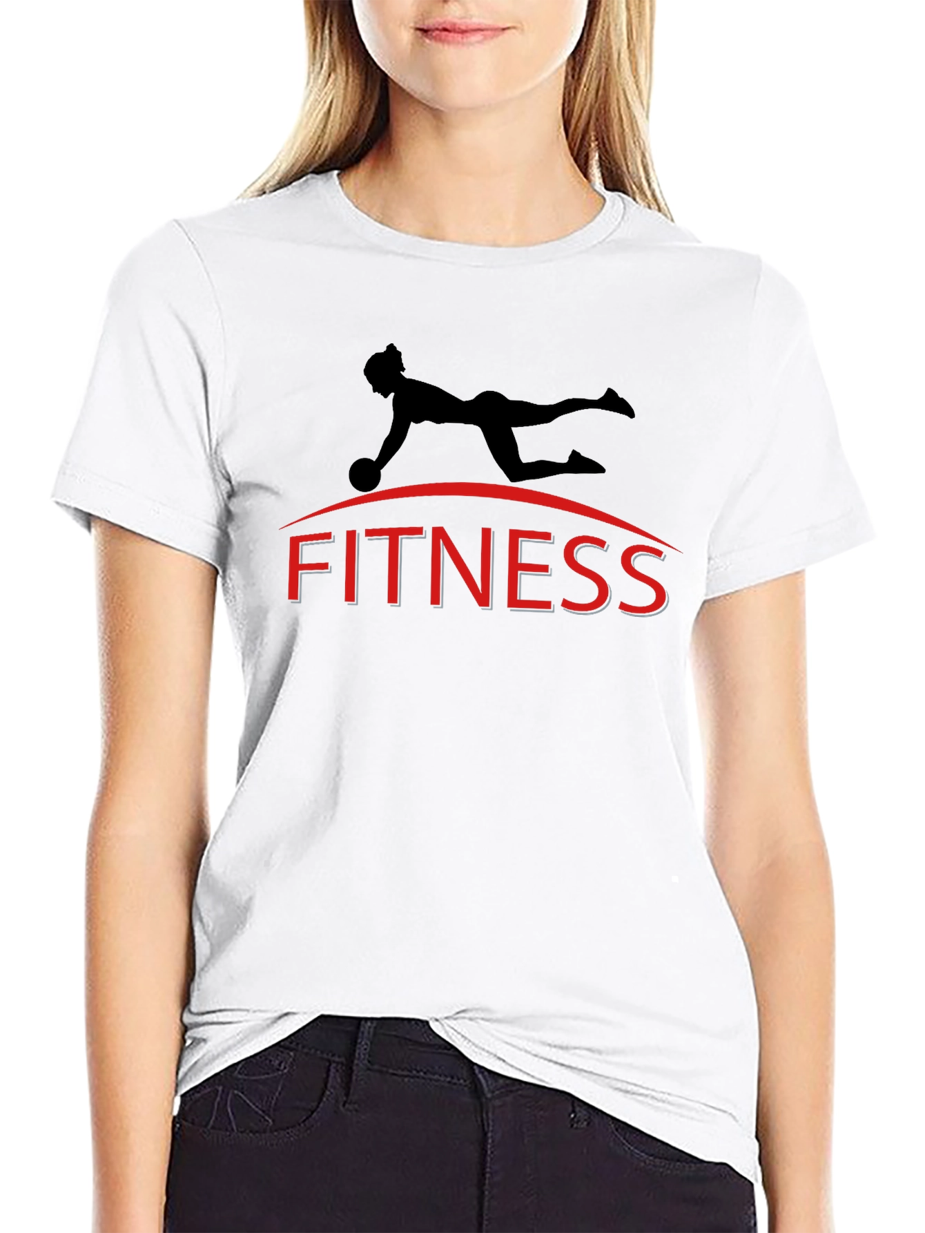 Black Fitness Motivation Black T-Shirt with Workout Design view 9