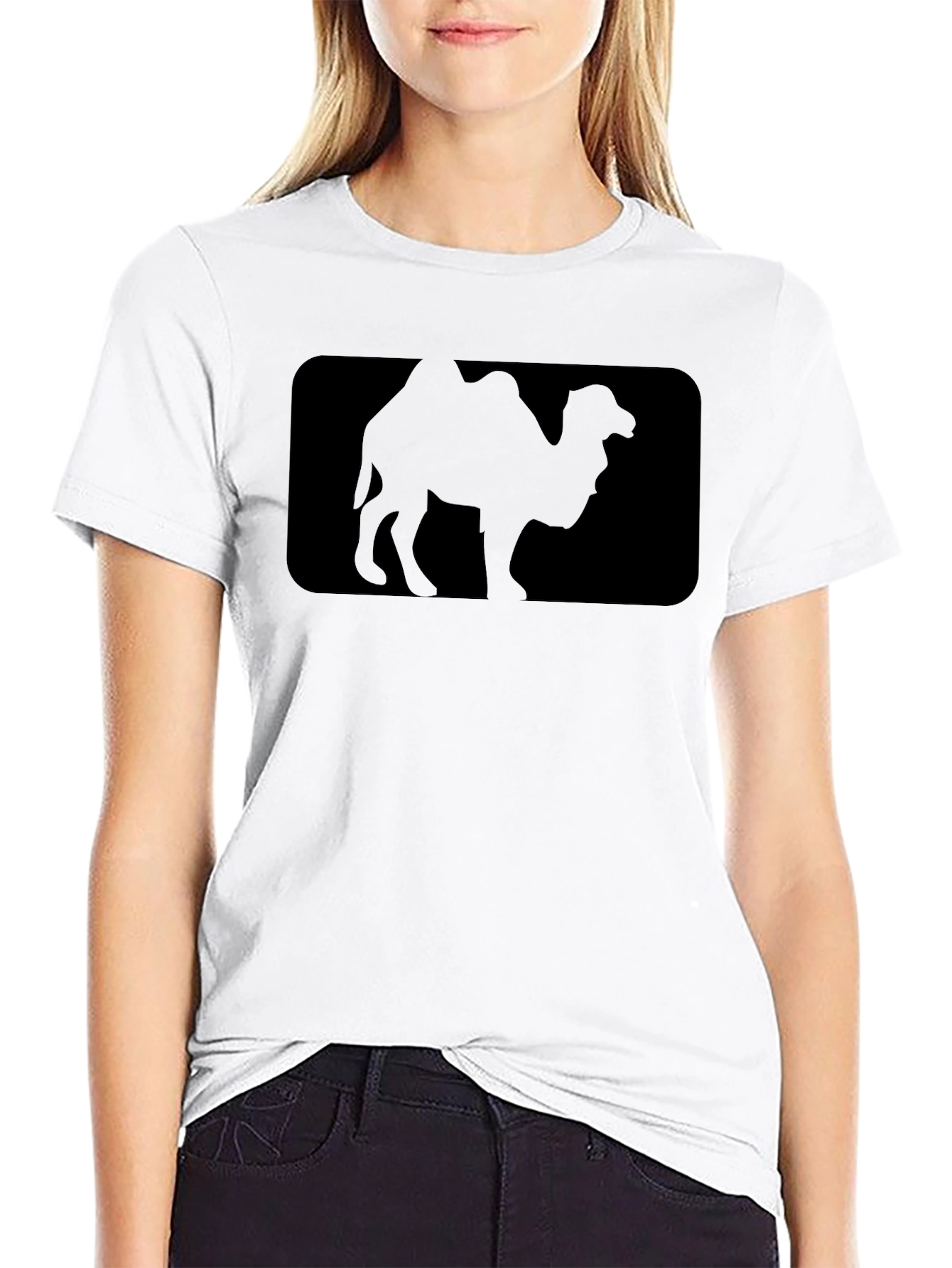 Black Camel Silhouette Graphic Tee - Soft Cotton Blend view 9
