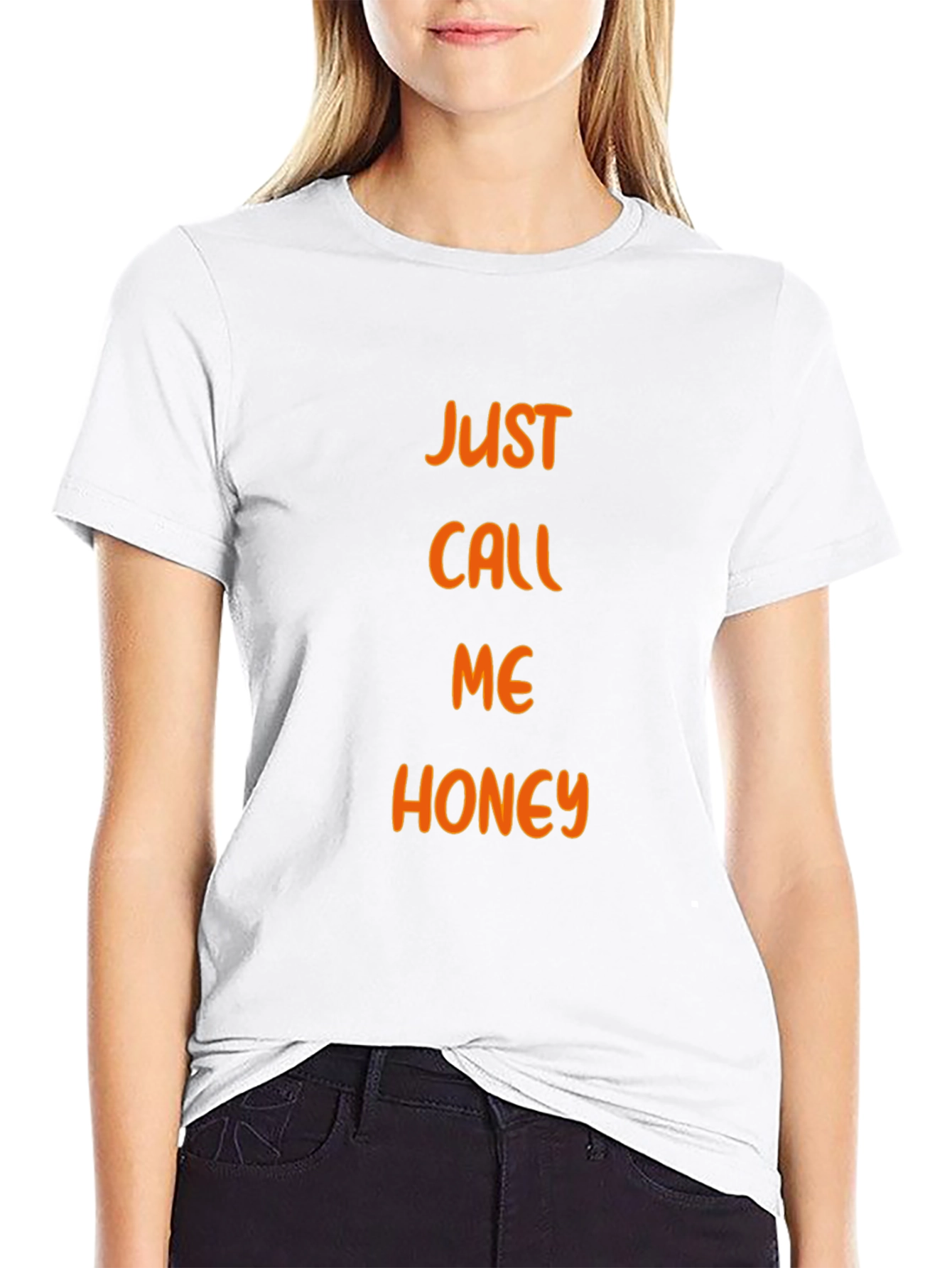 Black Just Call Me Honey Black T-Shirt view 9