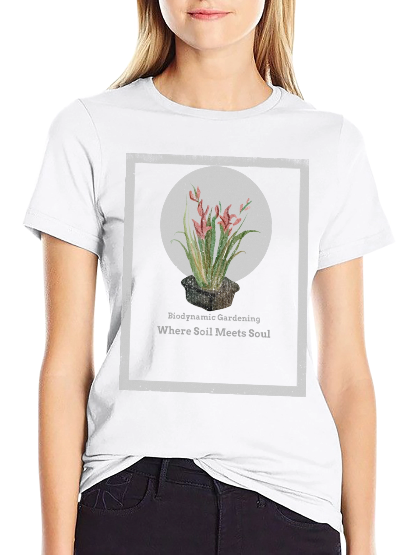 Black Biodynamic Gardening T-Shirt: Soil Meets Soul view 9