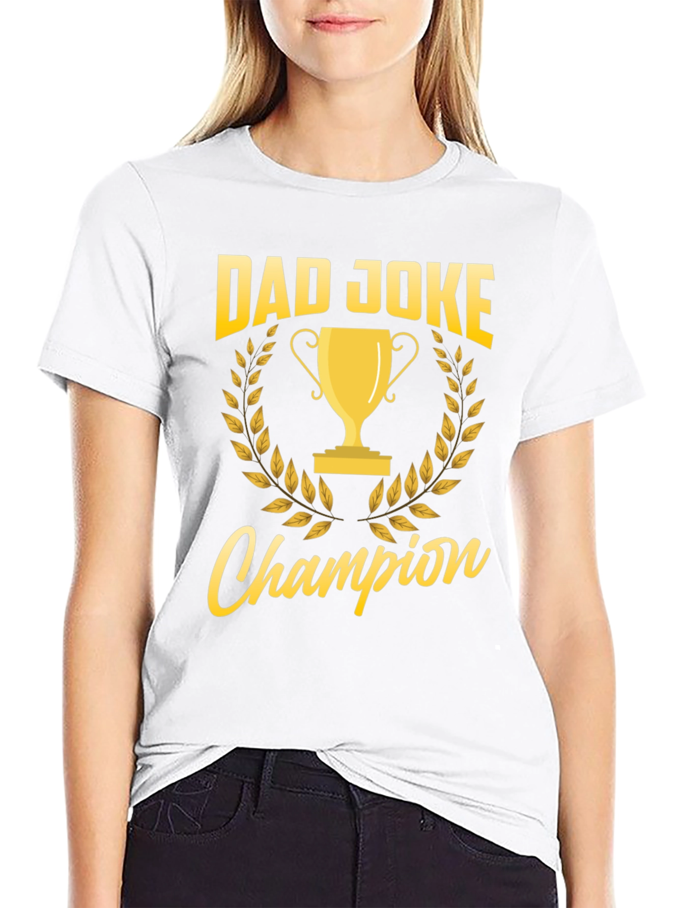 Black Dad Joke Champion T-Shirt - Funny Father's Day Gift view 9