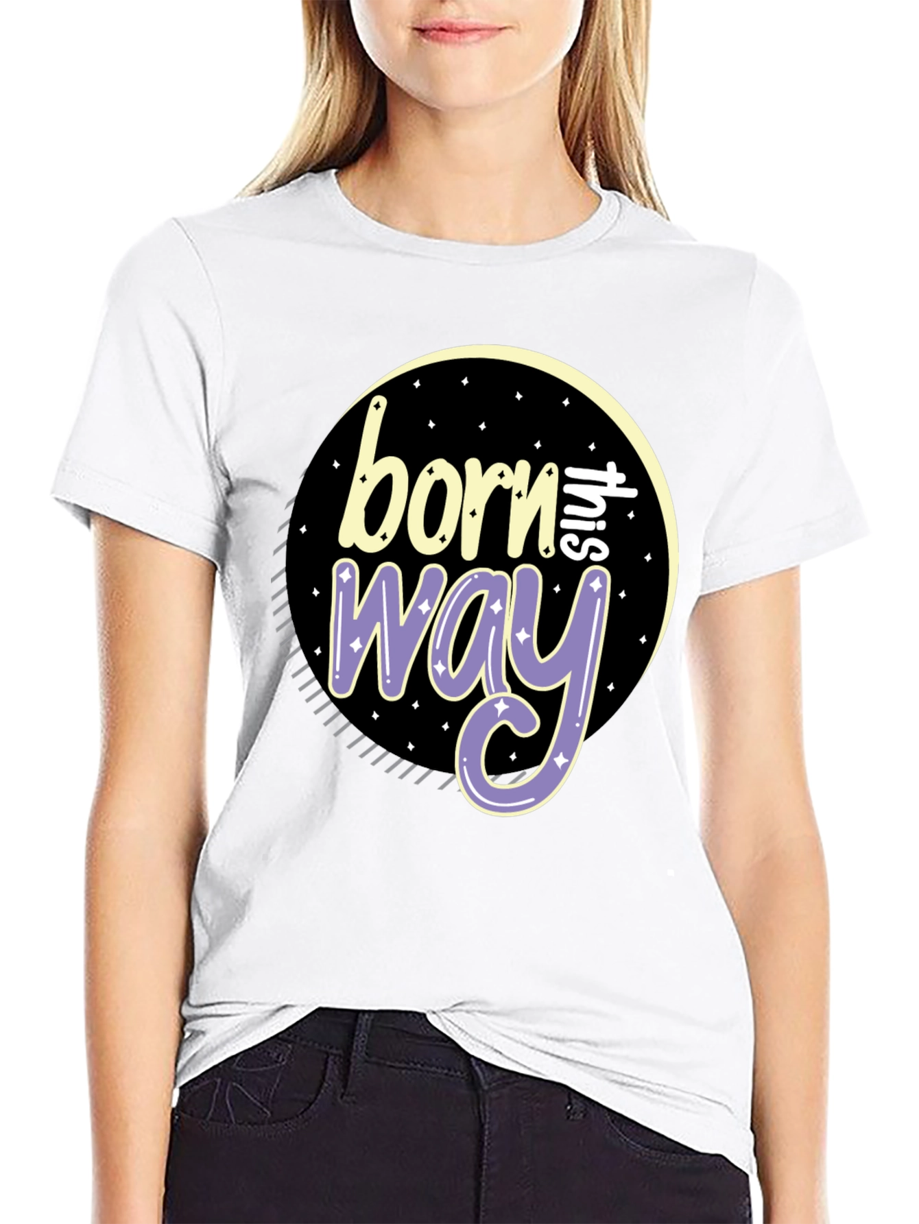 Black Born This Way Graphic Tee - Stylish Comfort view 9