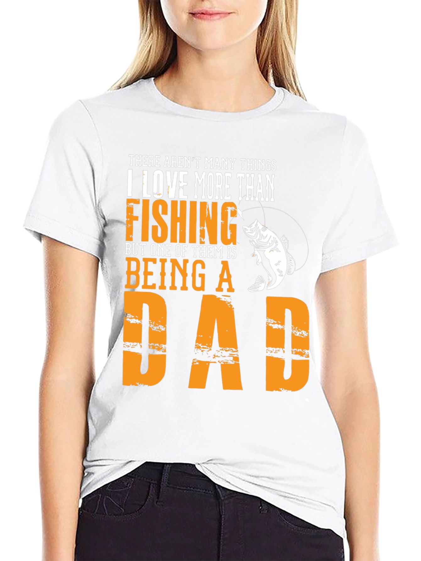 Black Fishing Dad T-Shirt - Father's Day Gift view 9