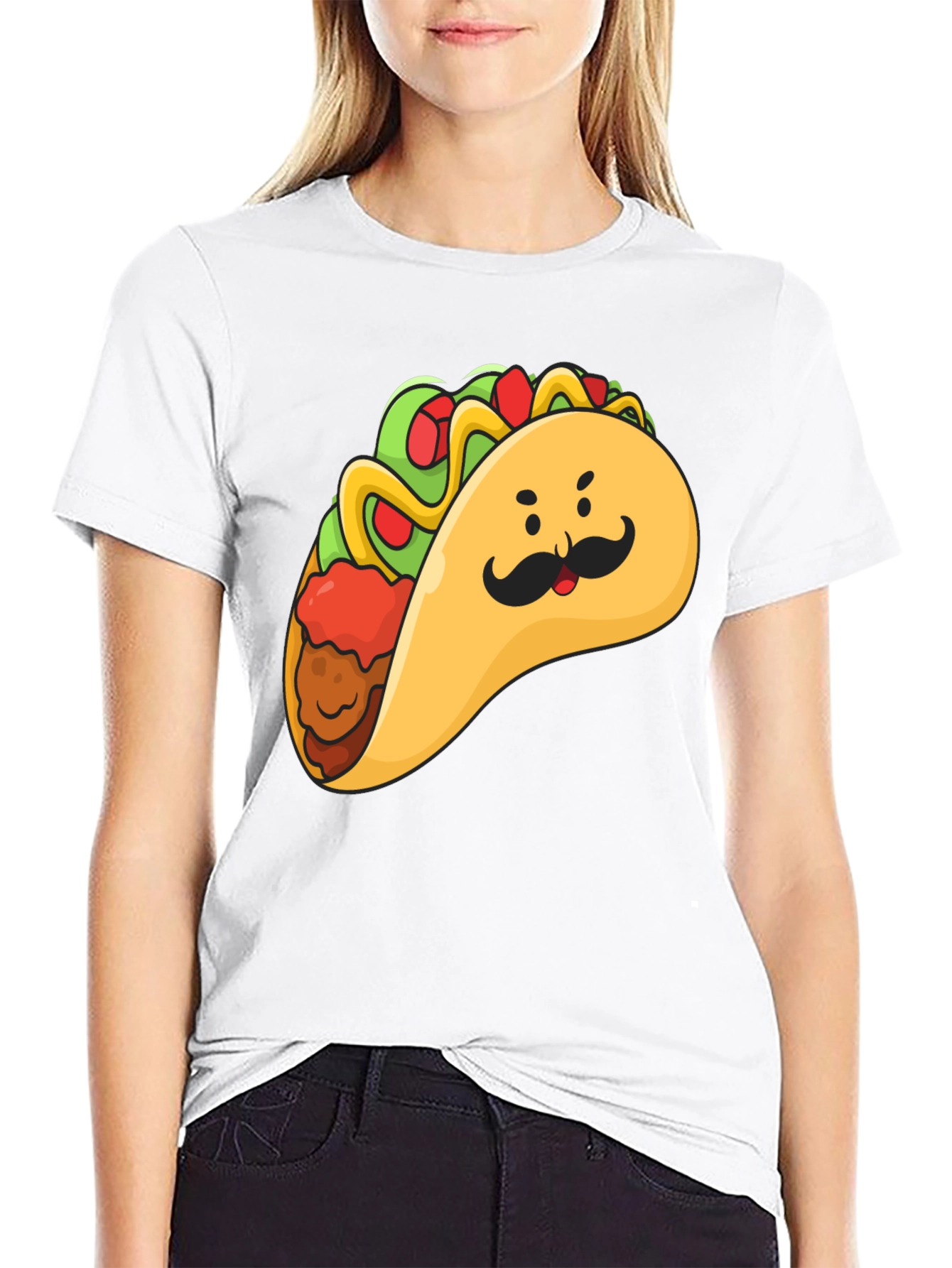 Black Taco Man Graphic Tee - Funny Foodie T-Shirt view 9