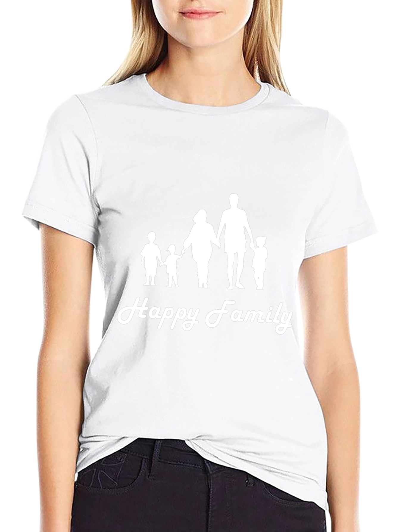Black Happy Family Black Graphic Tee view 9