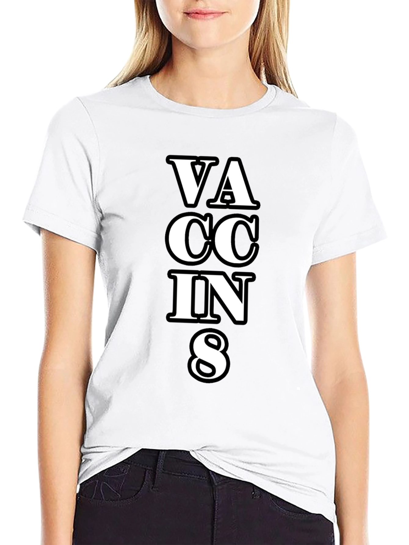Black Vaccines T-Shirt Funny Slogan view 9
