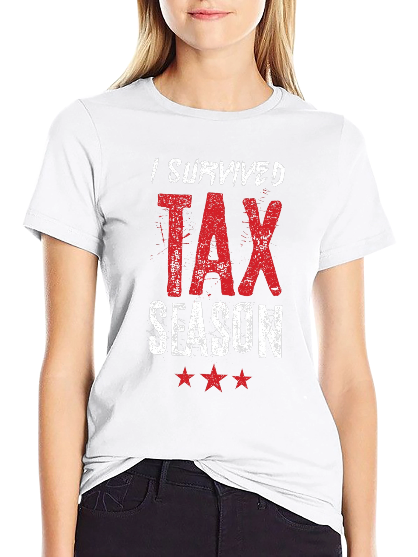 Black I Survived Tax Season T-Shirt - Black view 9
