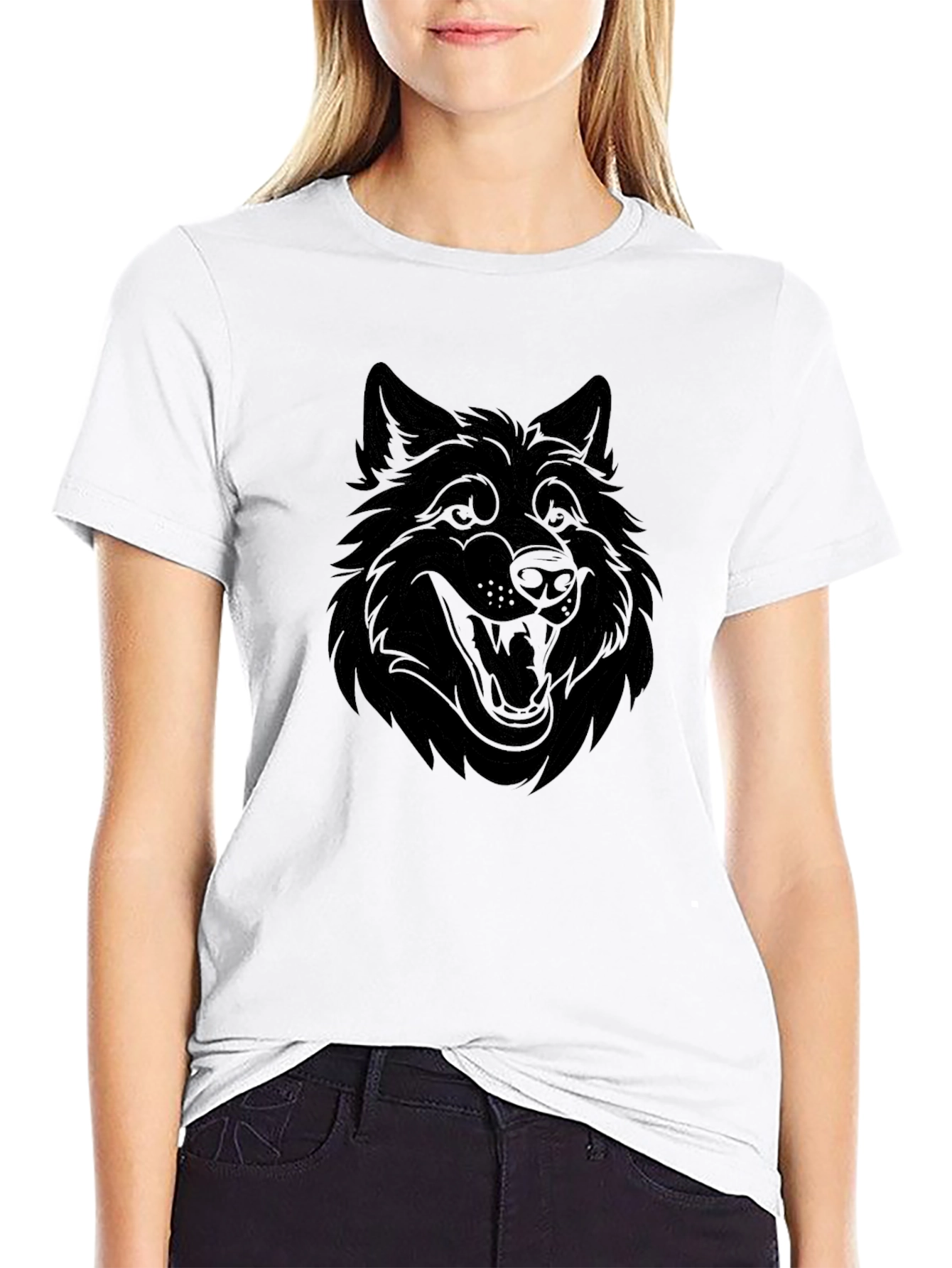 Wolf Graphic Black T-Shirt - 9
