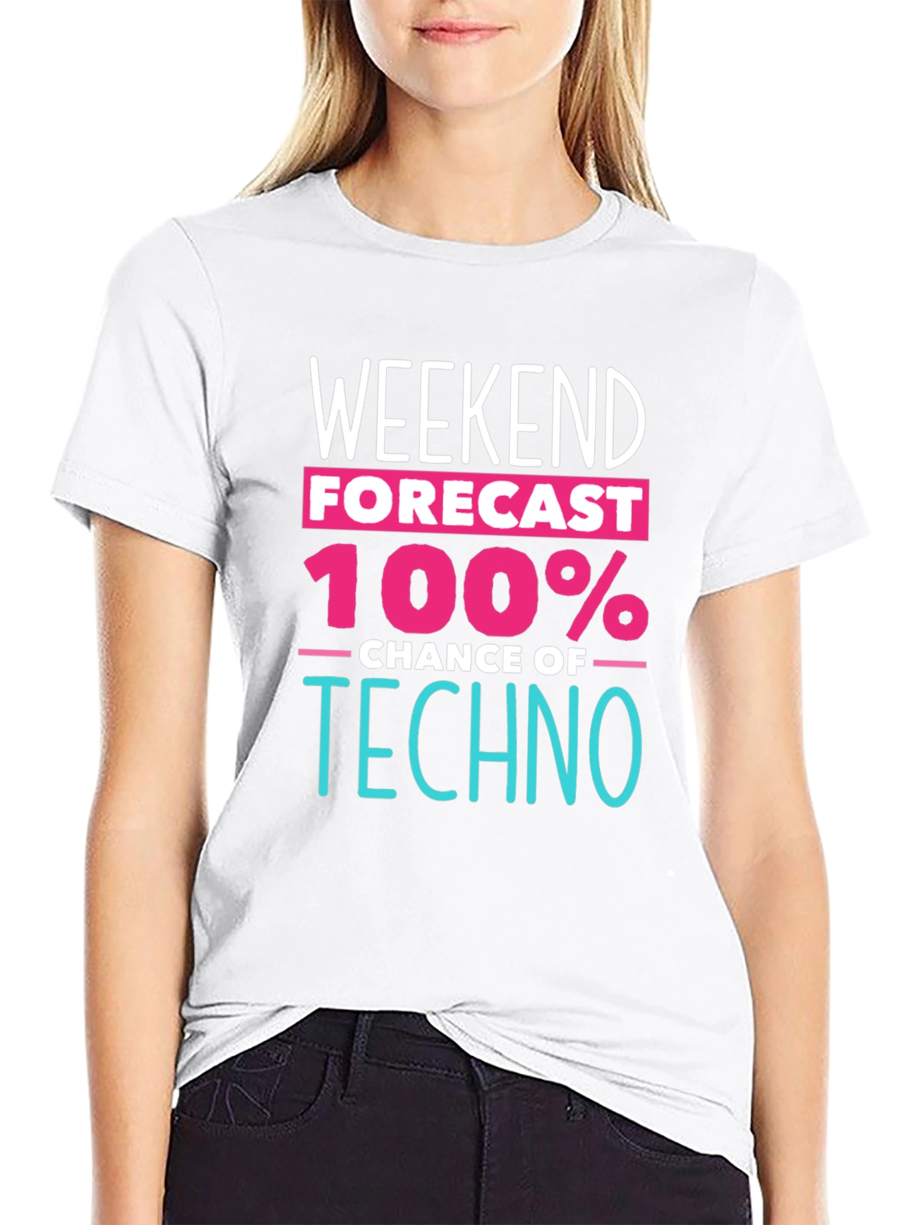 Black Weekend Forecast Techno Music T-Shirt view 9