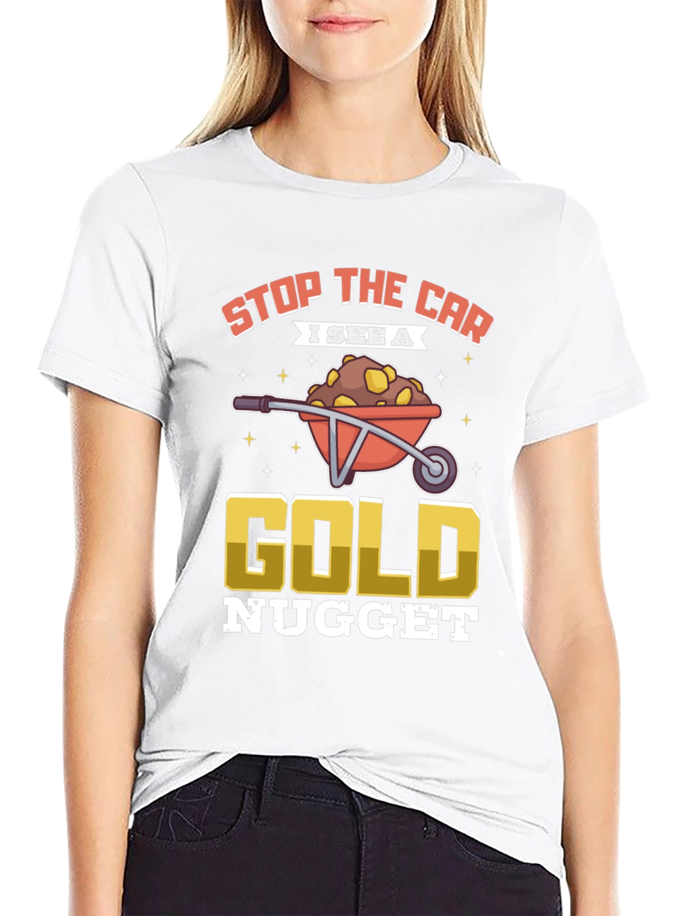 Black Gold Nugget T-Shirt: Stop The Car! view 9