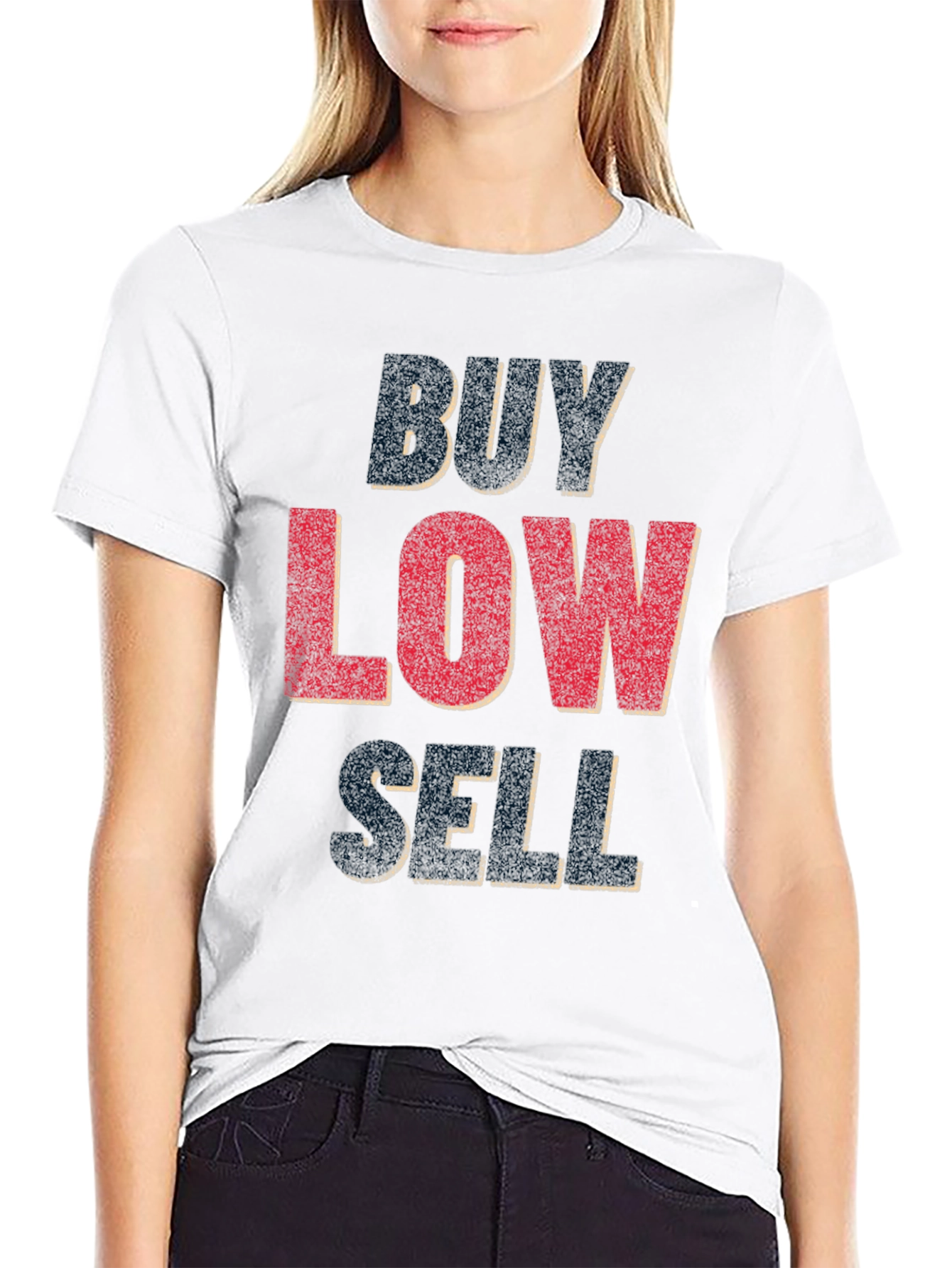 Black Buy Low Sell High Graphic T-Shirt view 9