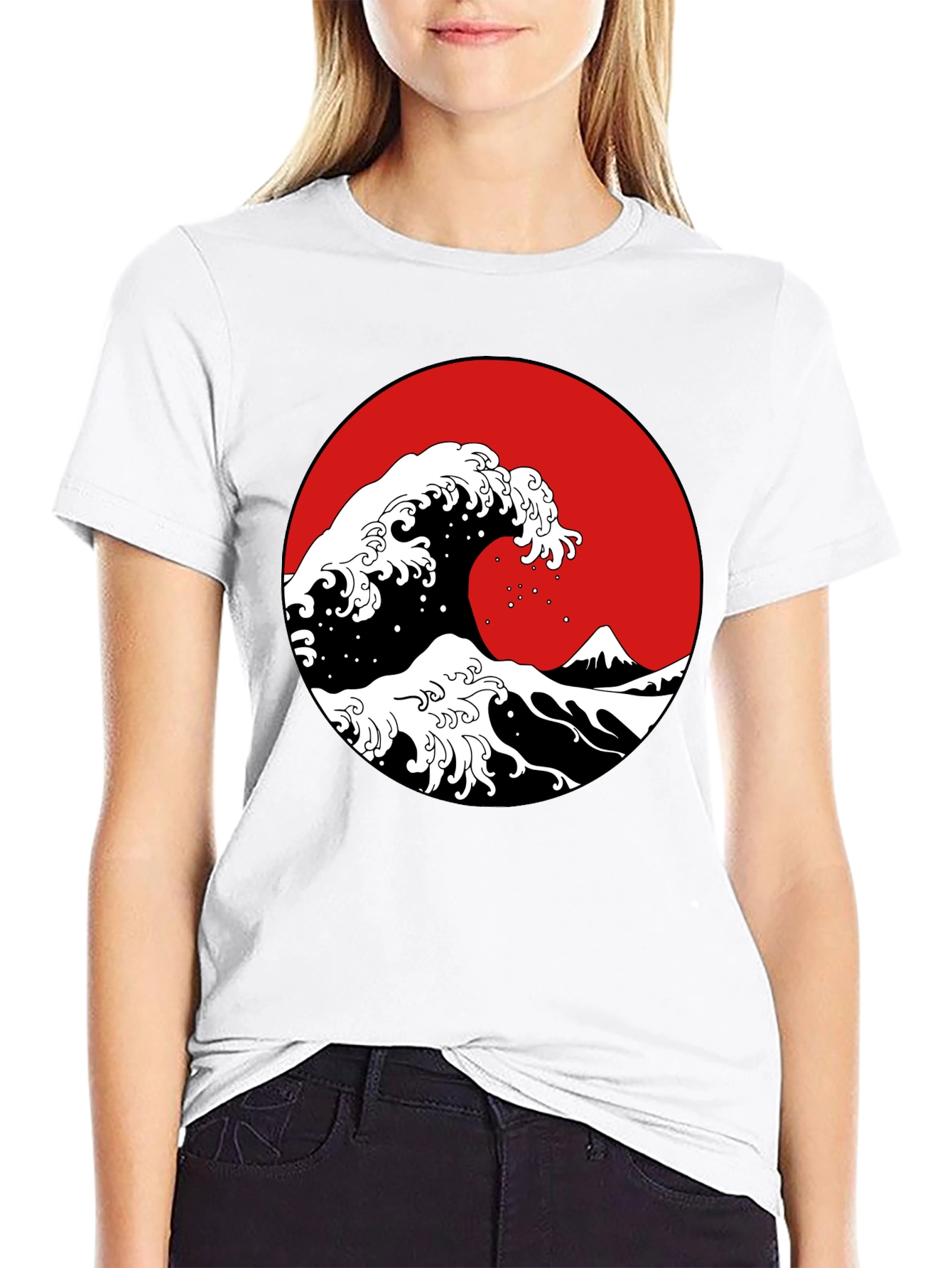 Black Great Wave Graphic Tee -  Classic Japanese Art view 9