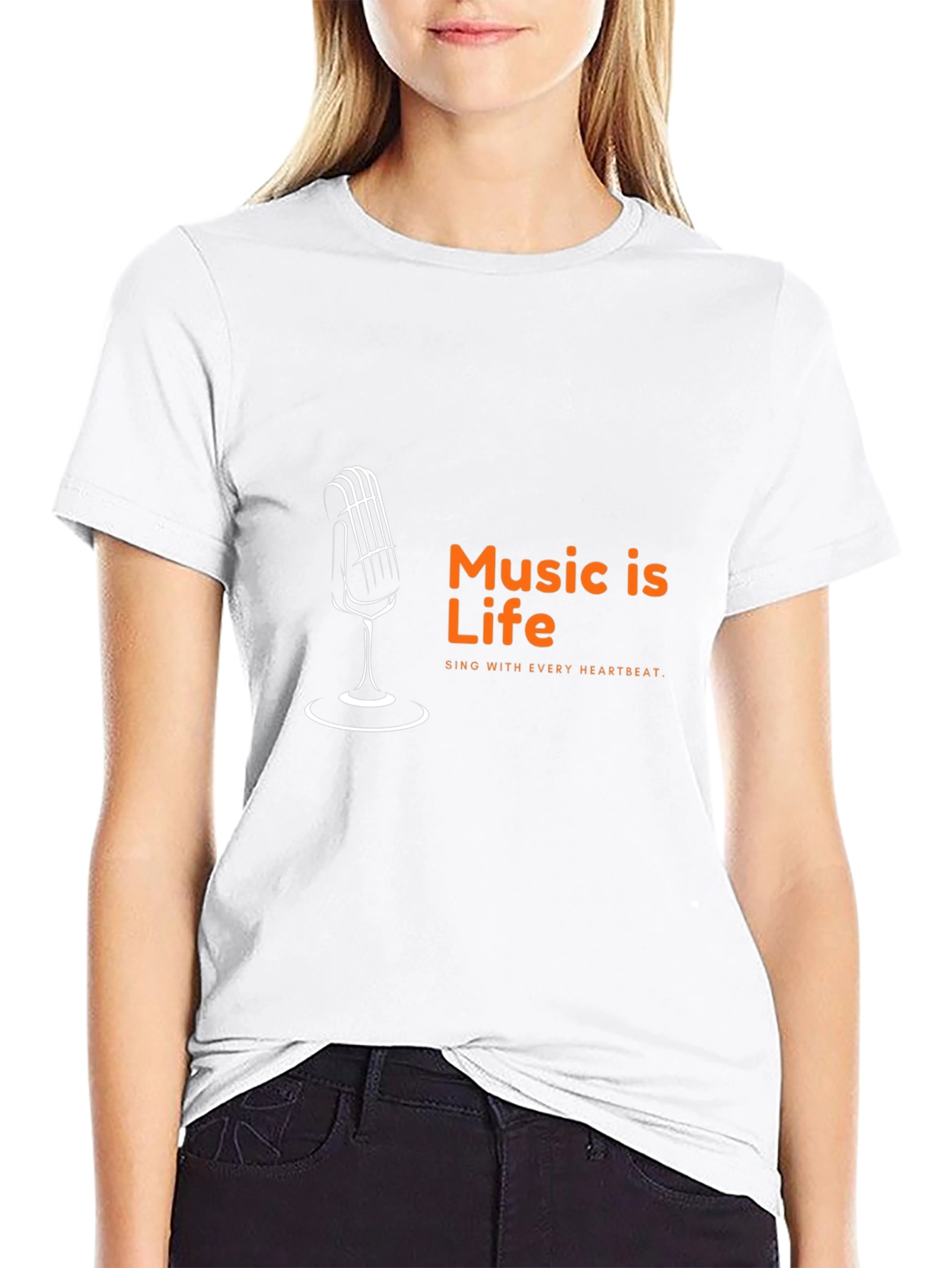 Black Music is Life T-Shirt - Sing with Every Heartbeat view 9