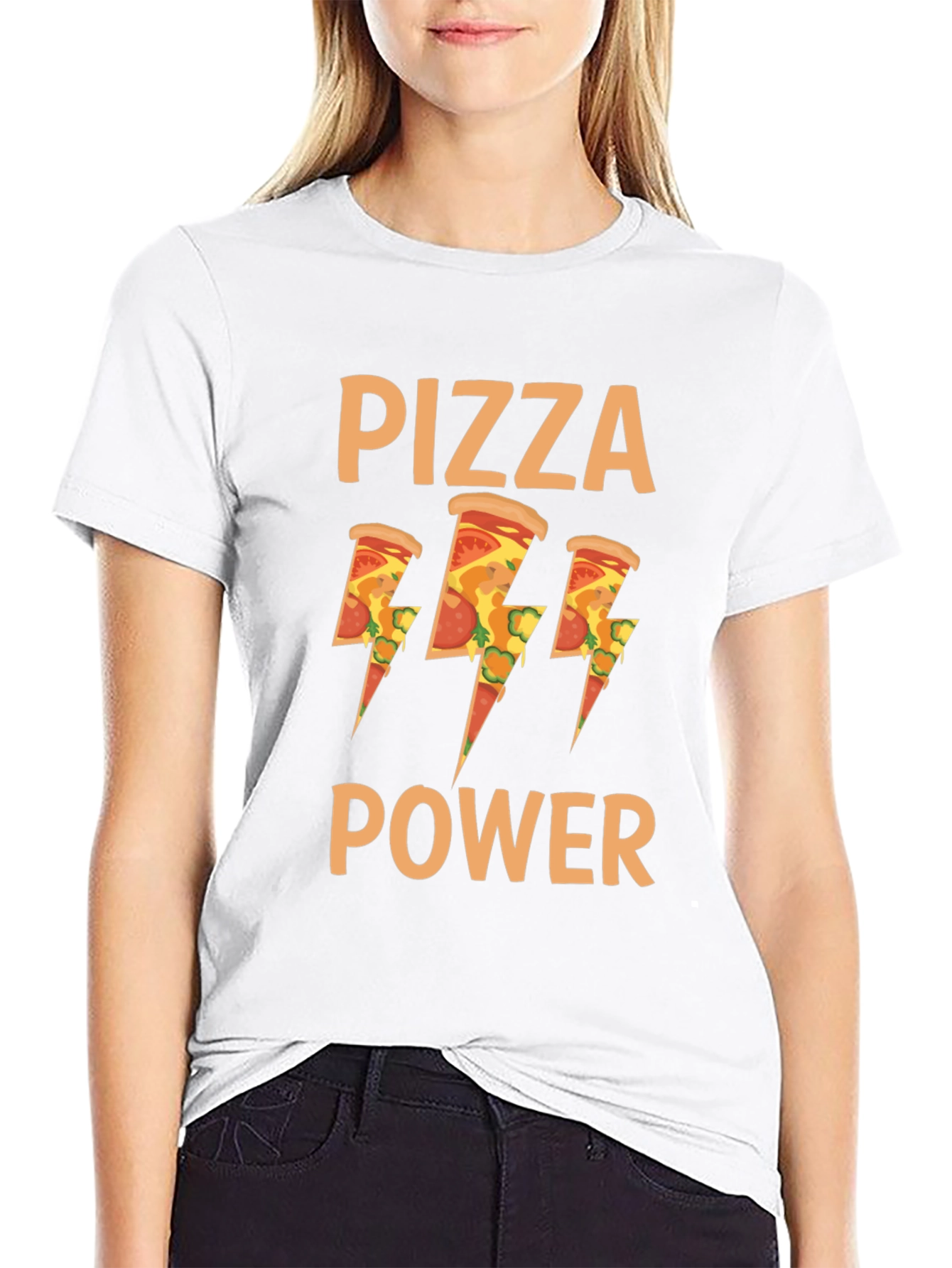 Black Pizza Power Graphic T-Shirt - Mens Black Tee view 9
