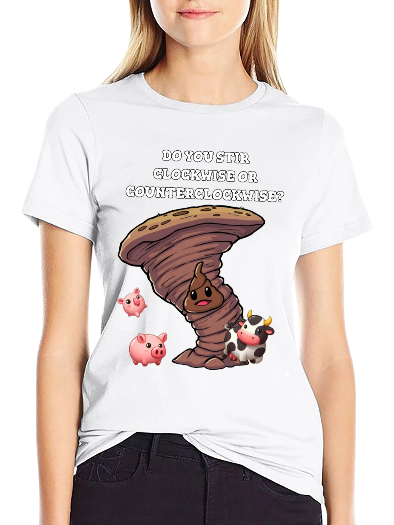 Black Do You Stir Clockwise T-Shirt view 9