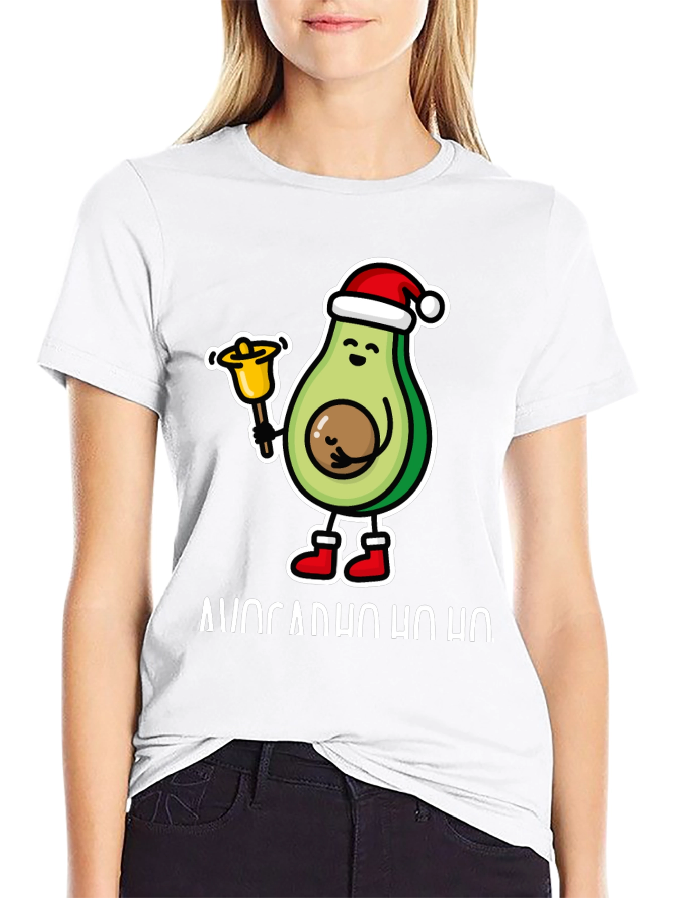 Black Avocado Ho Ho Christmas T-Shirt view 9