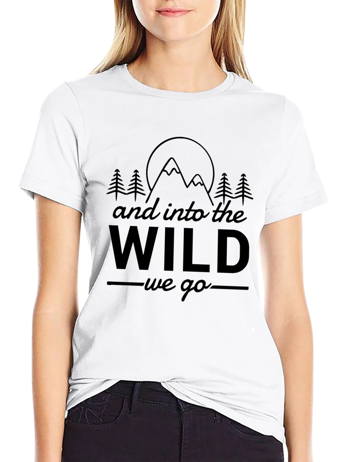 Black Into the Wild Graphic Tee view 9