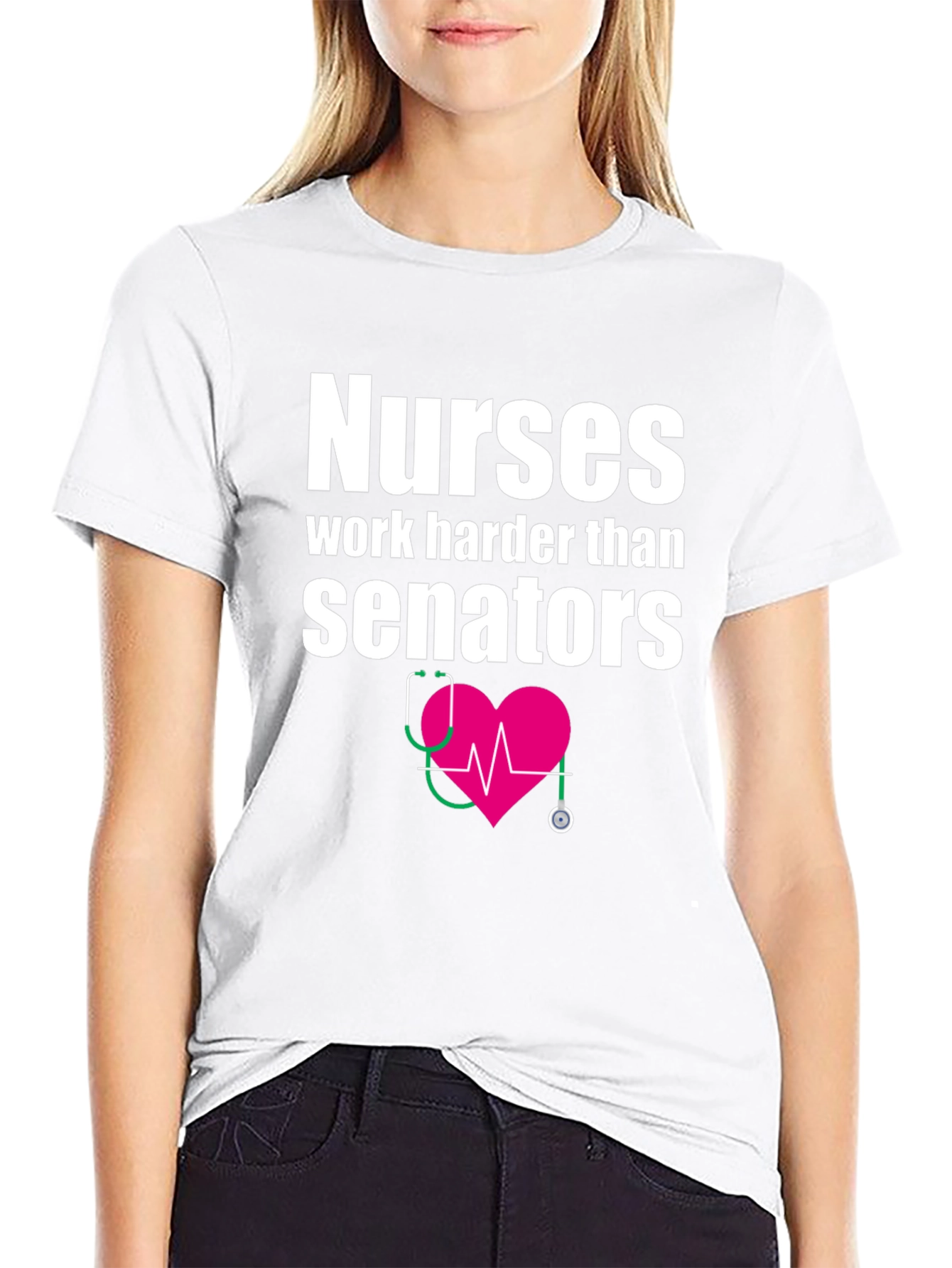 Black Nurses Work Harder Tee - Medical Hero T-Shirt view 9