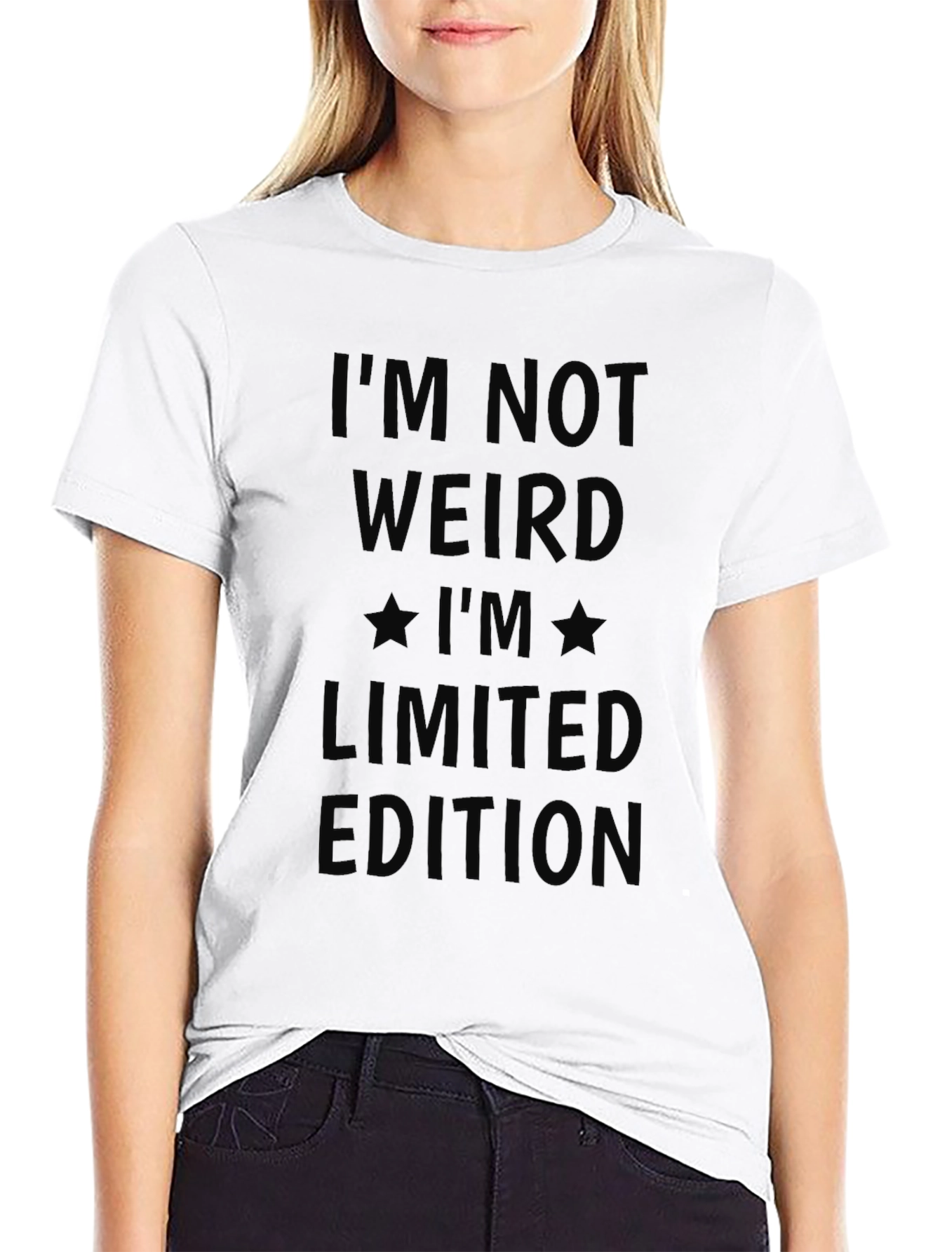 Black I'm Not Weird Limited Edition Graphic T-Shirt view 9