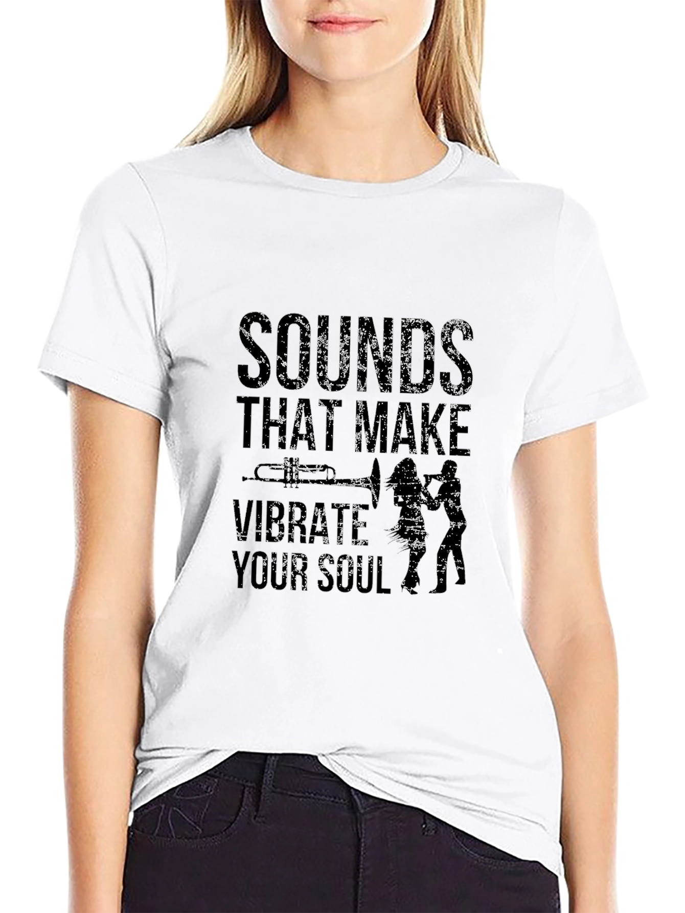 Black Sounds That Make You Vibrate Soul T-Shirt view 9