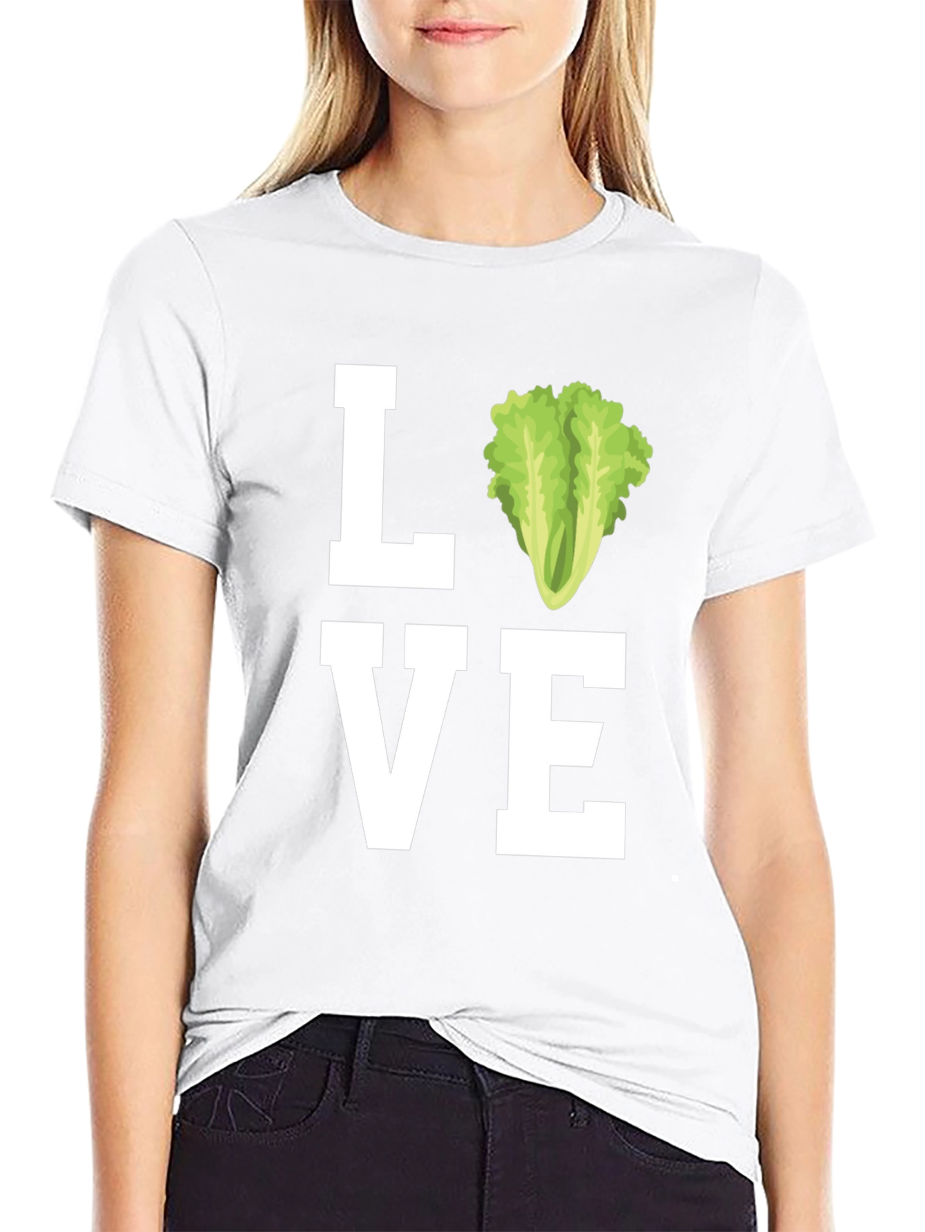 Black Love Lettuce T-Shirt - Funny Vegetarian Tee view 9