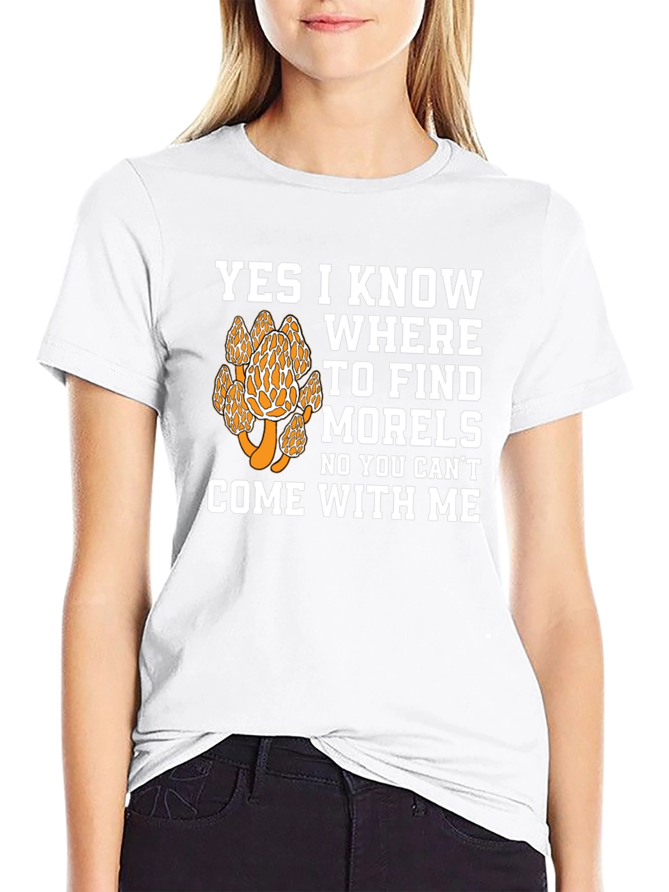Black Morel Mushroom Hunting T-Shirt view 9