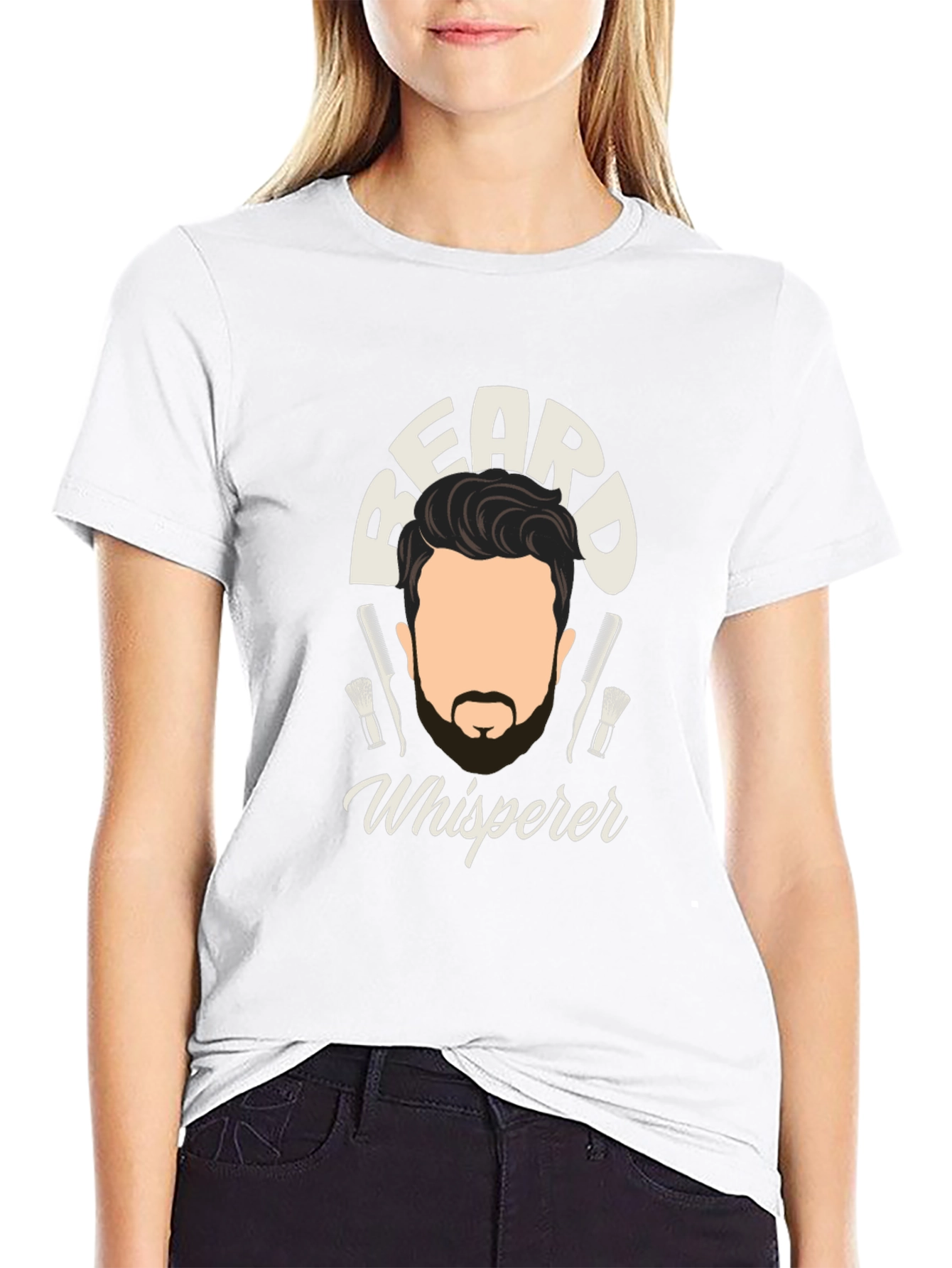 Black Beard Whisperer Graphic Tee - Barber Gift view 9