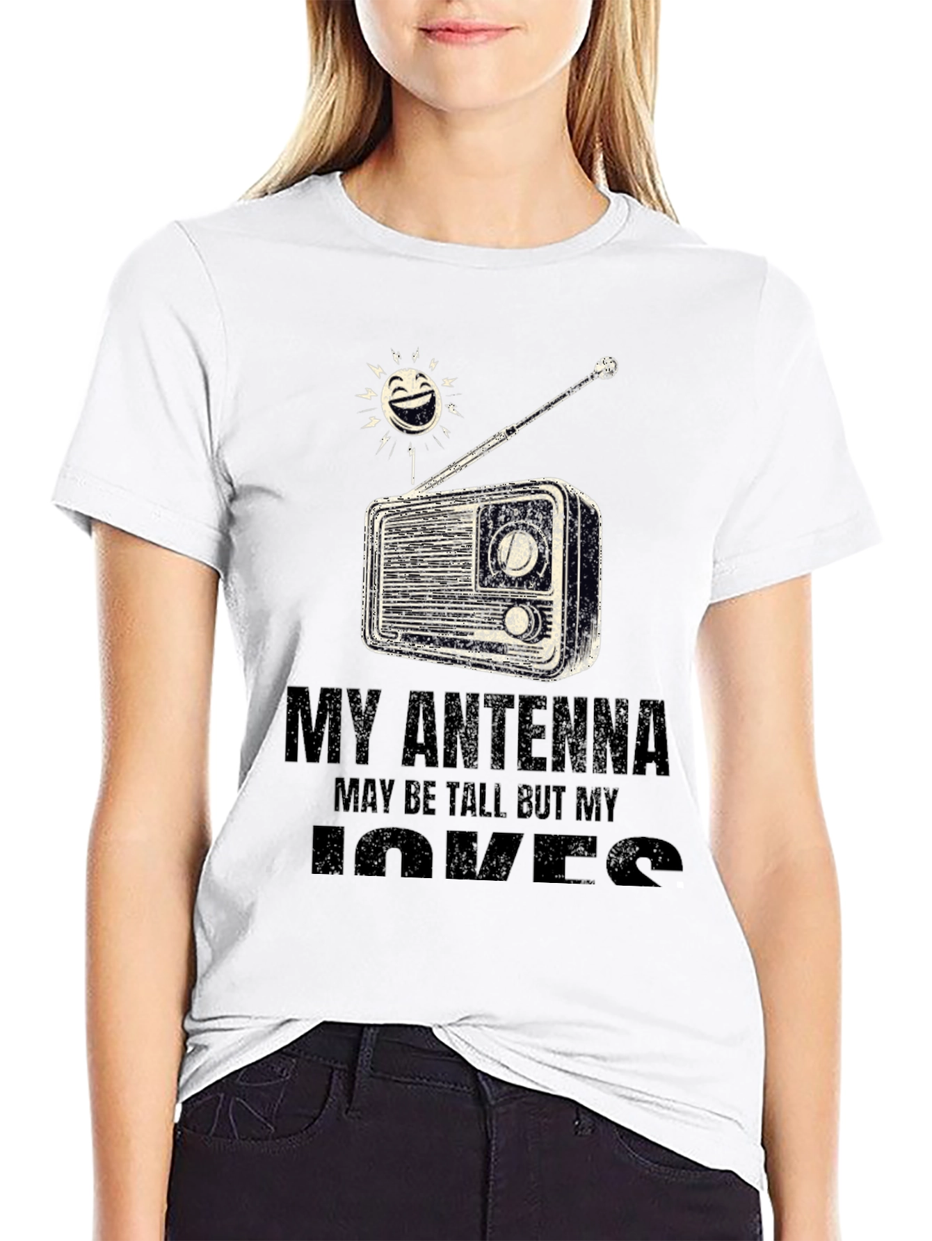 Black Antenna Radio T-Shirt - Funny Shortwave Radio Ham Tee view 9