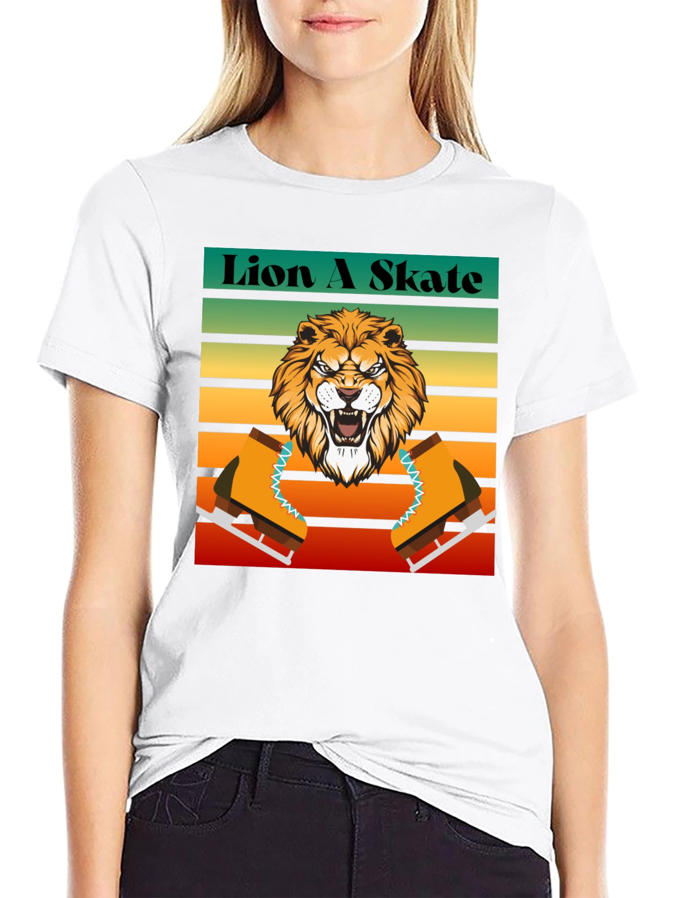 Black Lion A Skate Graphic T-Shirt view 9