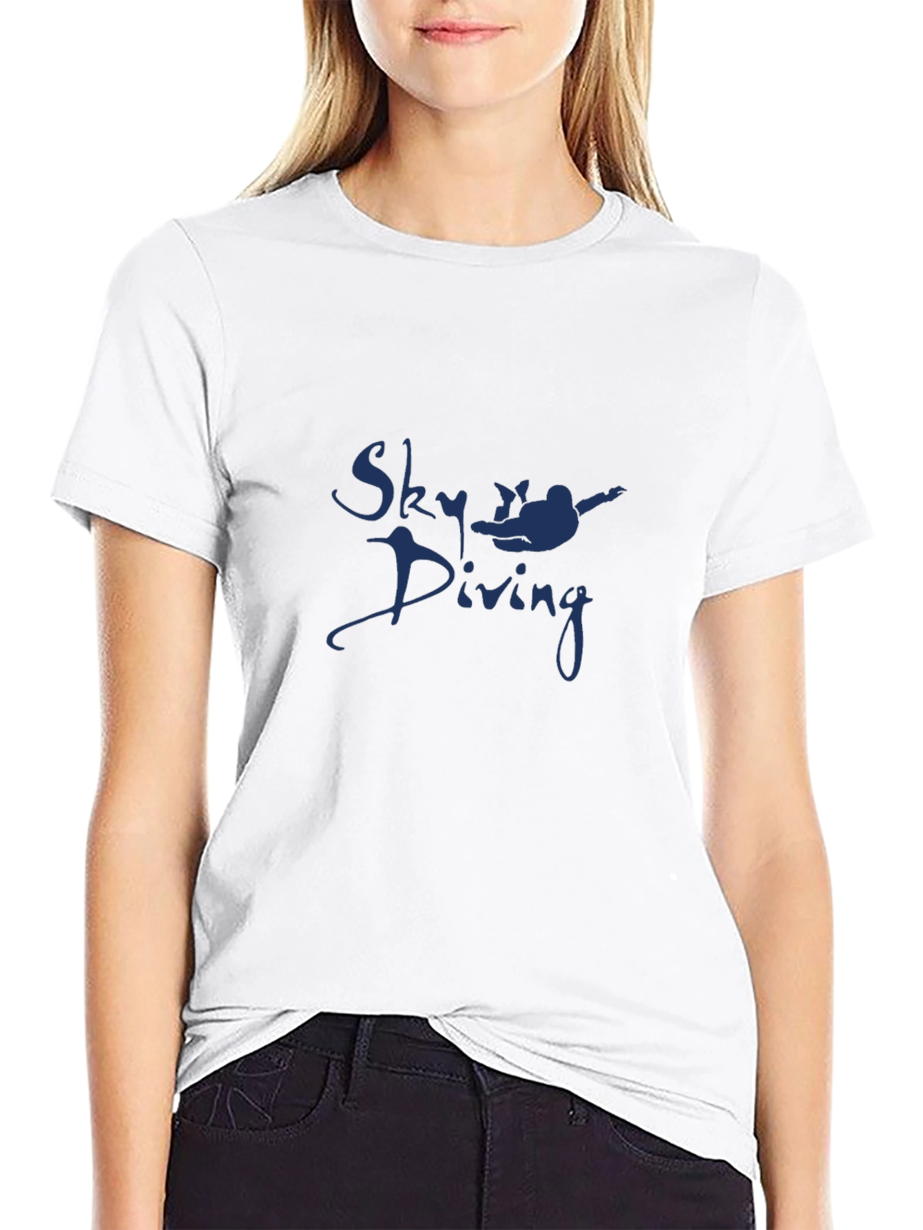 Black Sky Diving Graphic T-Shirt view 9