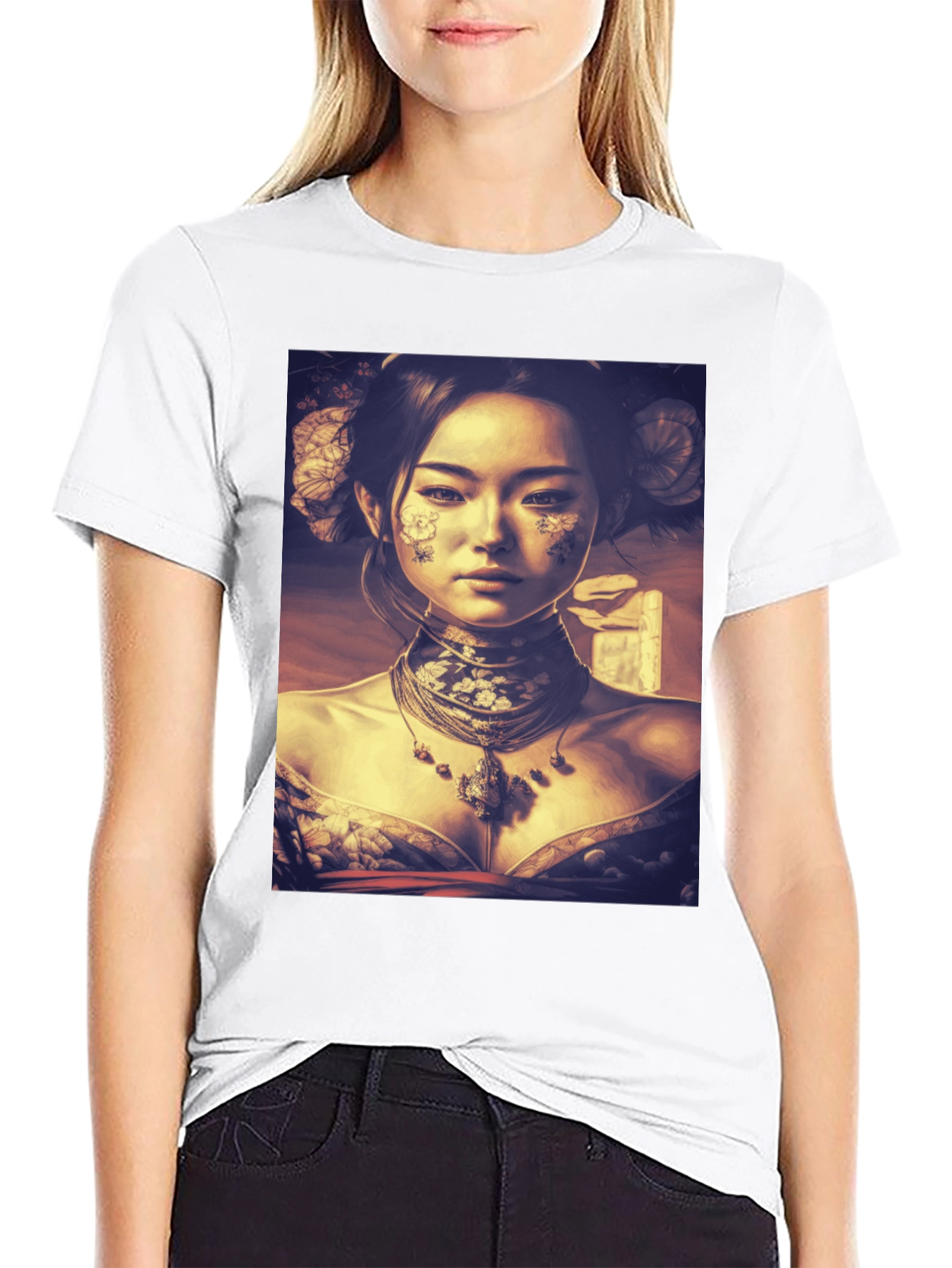 Black Asian Art Black T-Shirt view 9