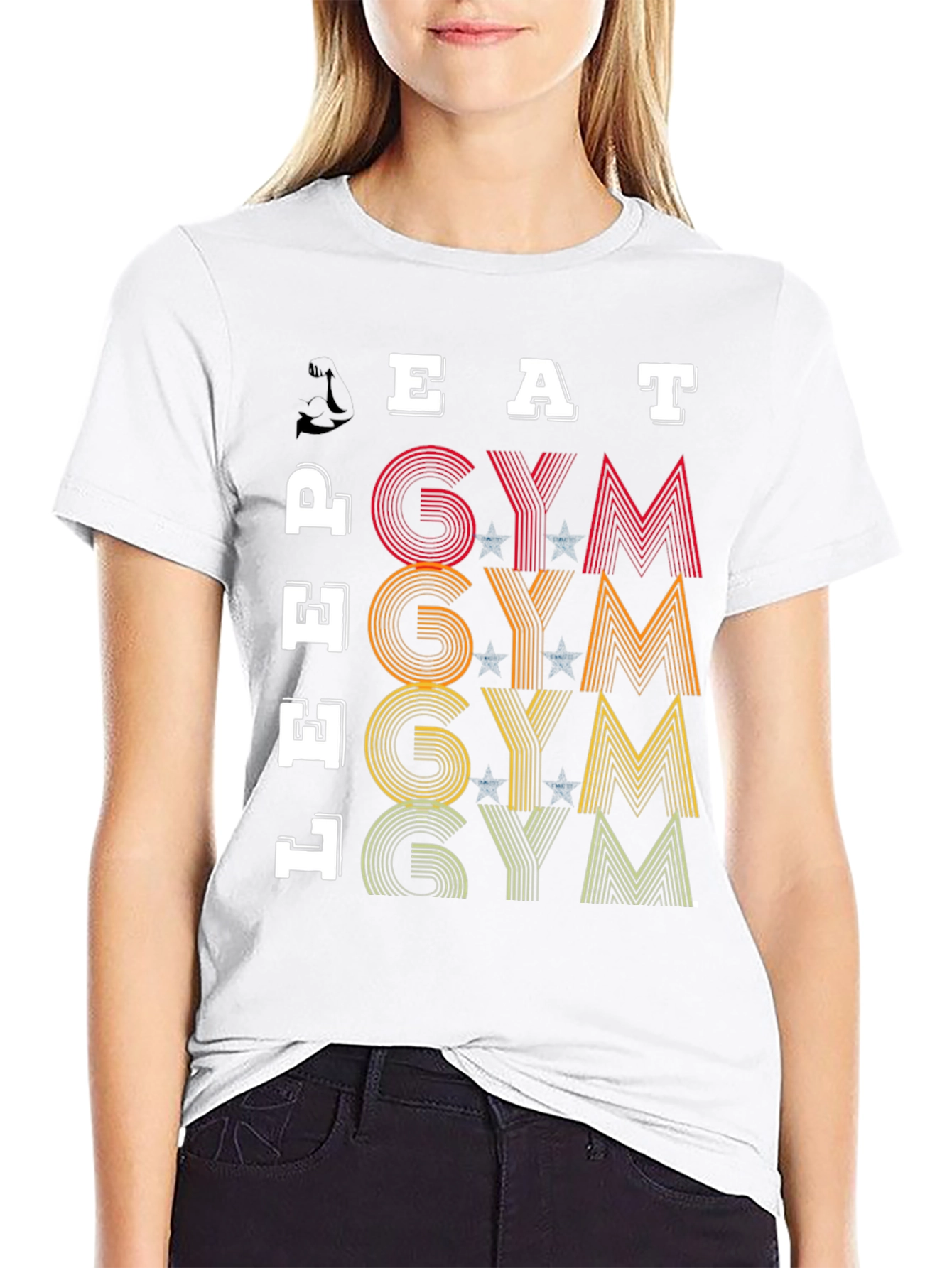 Black Eat, Lift, Gym T-Shirt - Fitness Motivation Tee view 9
