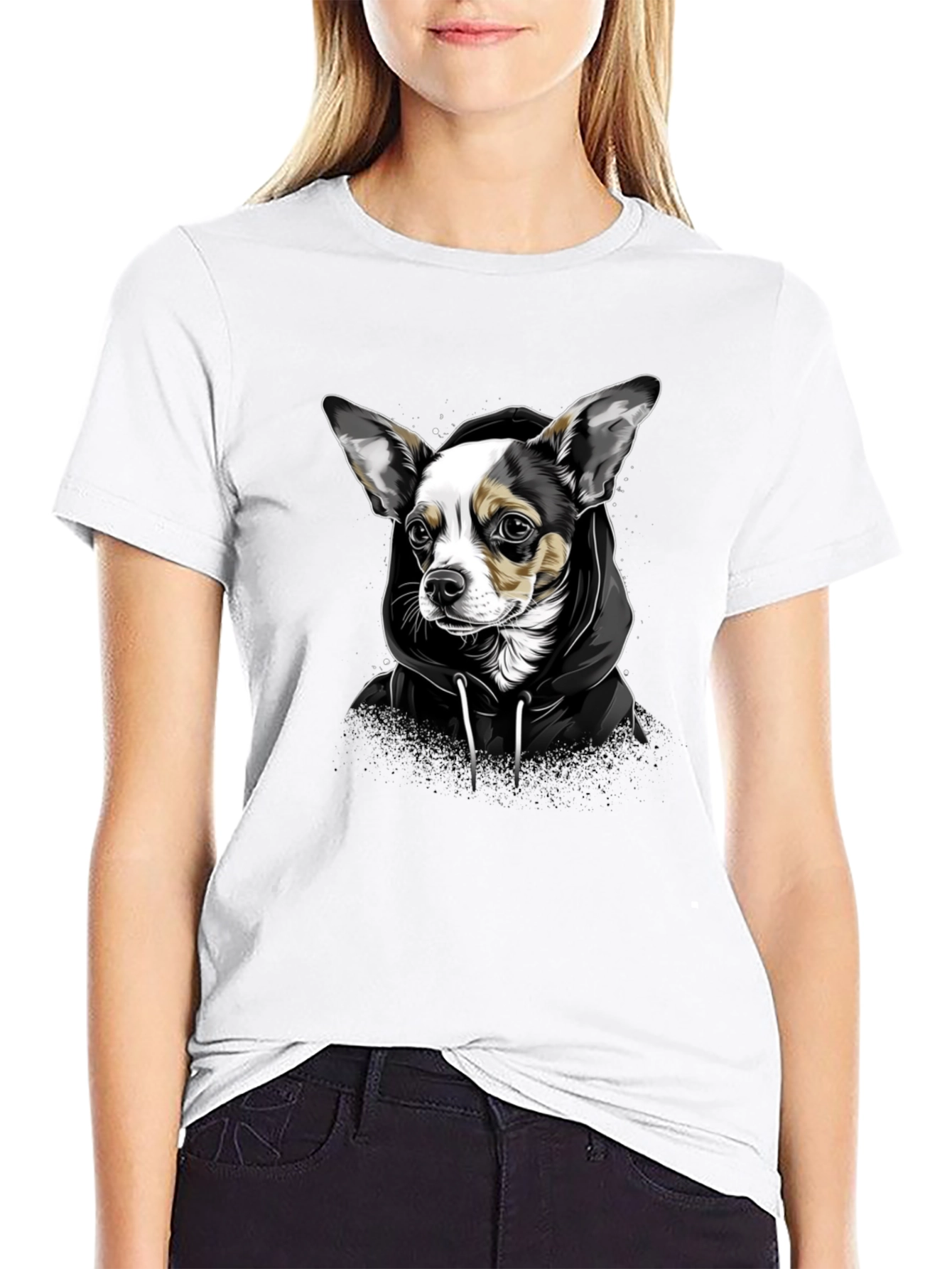 Black Dog Graphic T-Shirt - Trendy Animal Lover Tee view 9