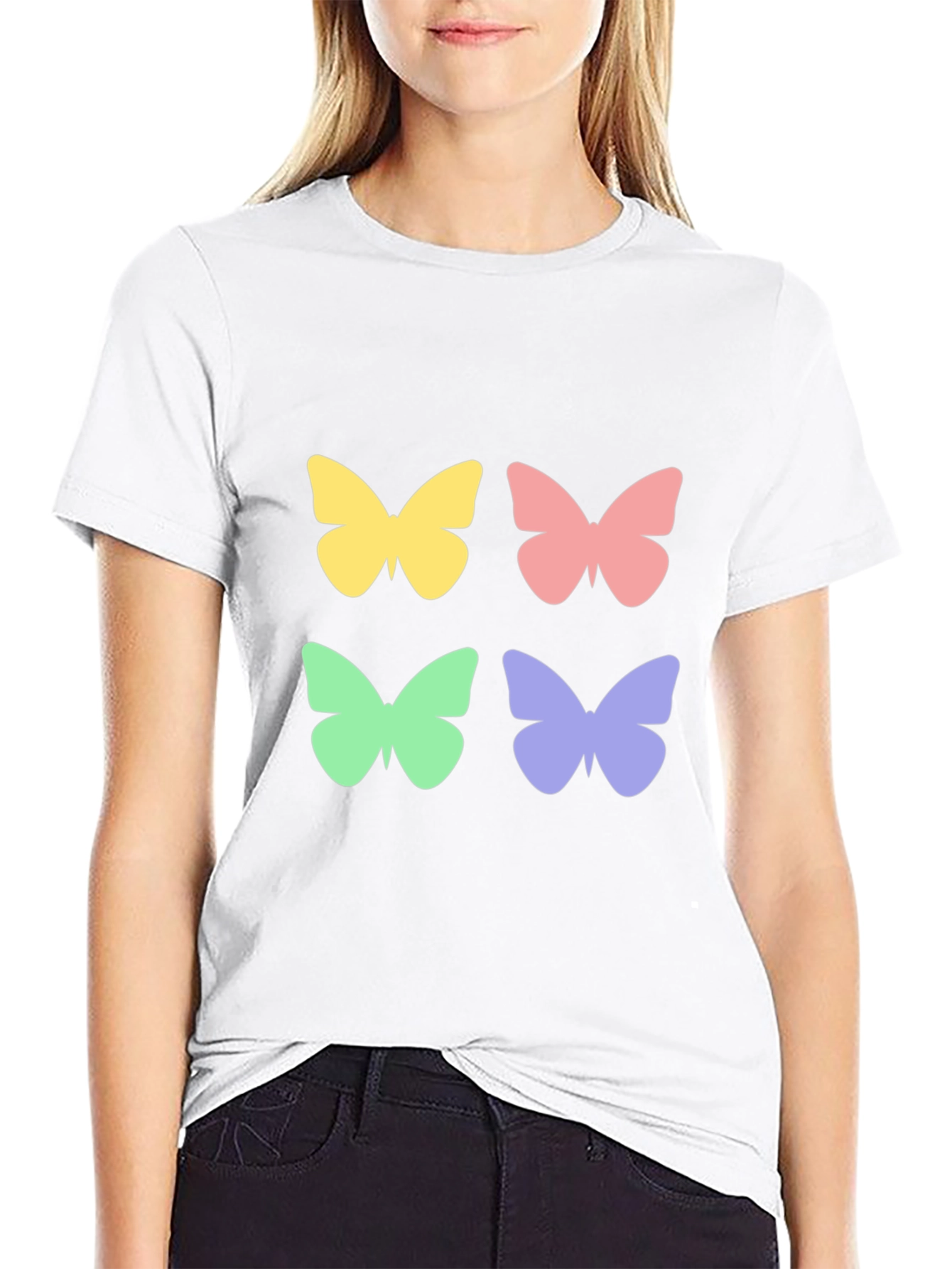 Black Butterfly Graphic Tee - Stylish Casual Wear view 9