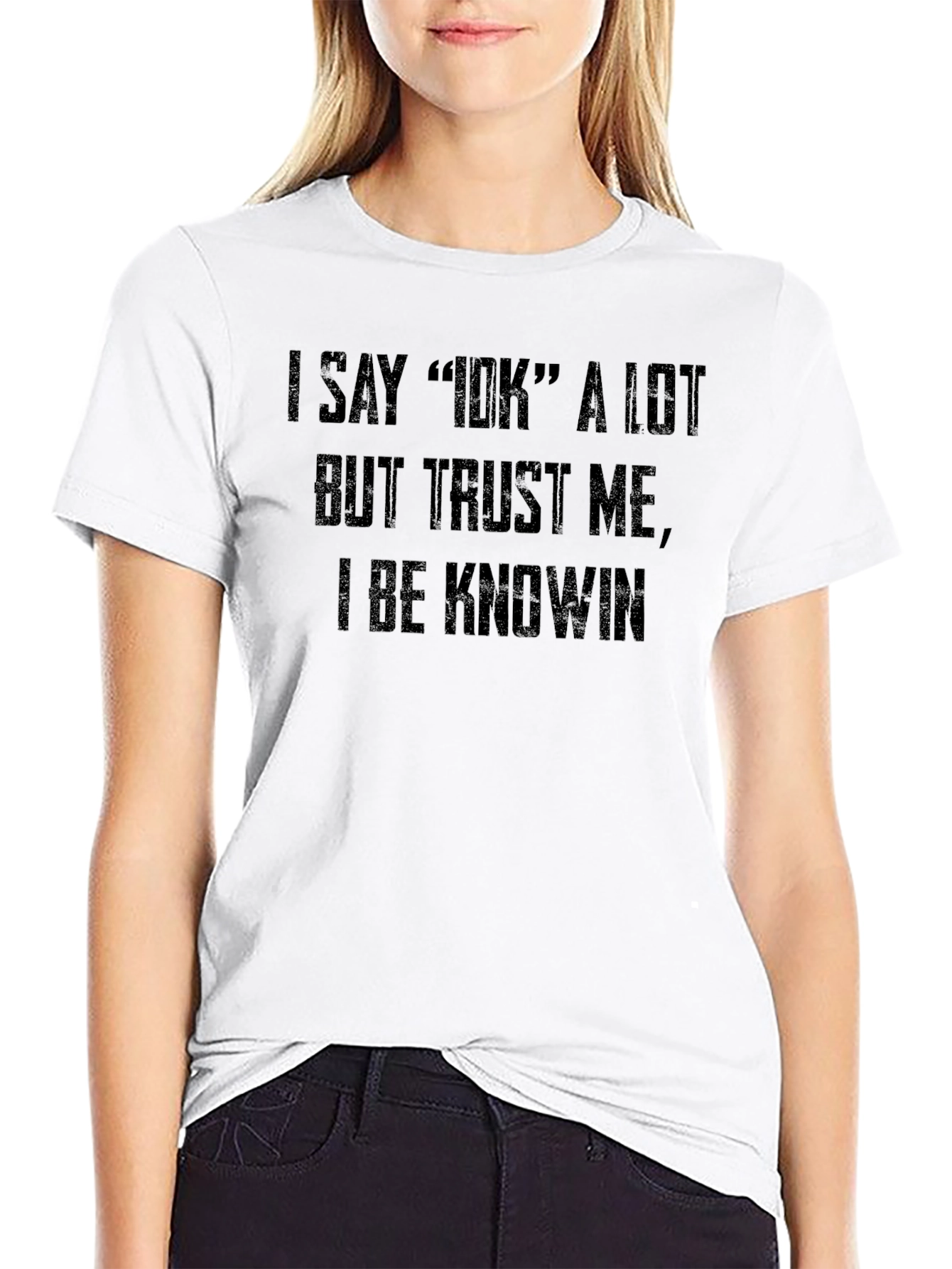 Black I Say IDK Graphic T-Shirt view 9