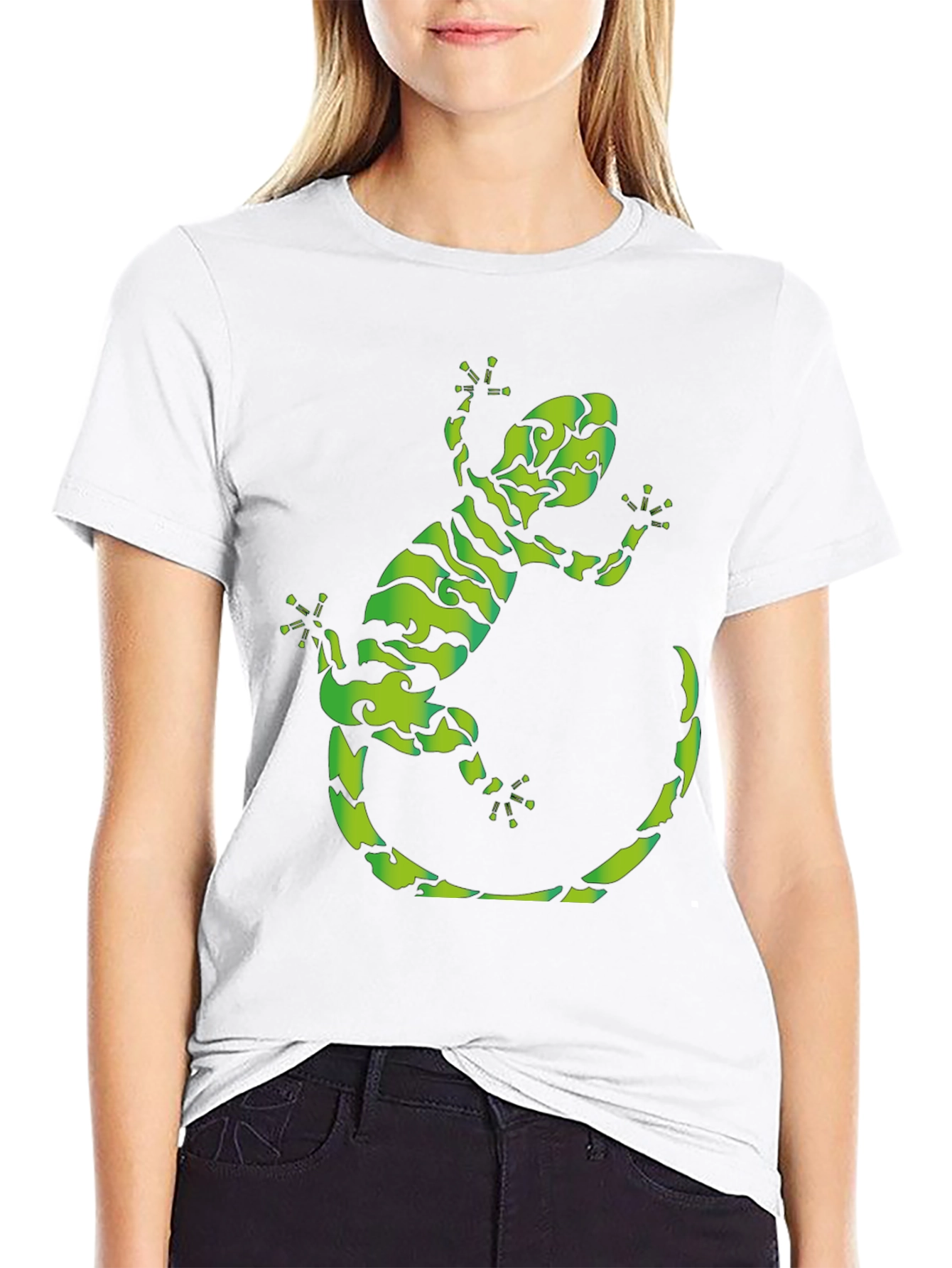 Black Gecko Graphic Tee - Cool Reptile Design view 9