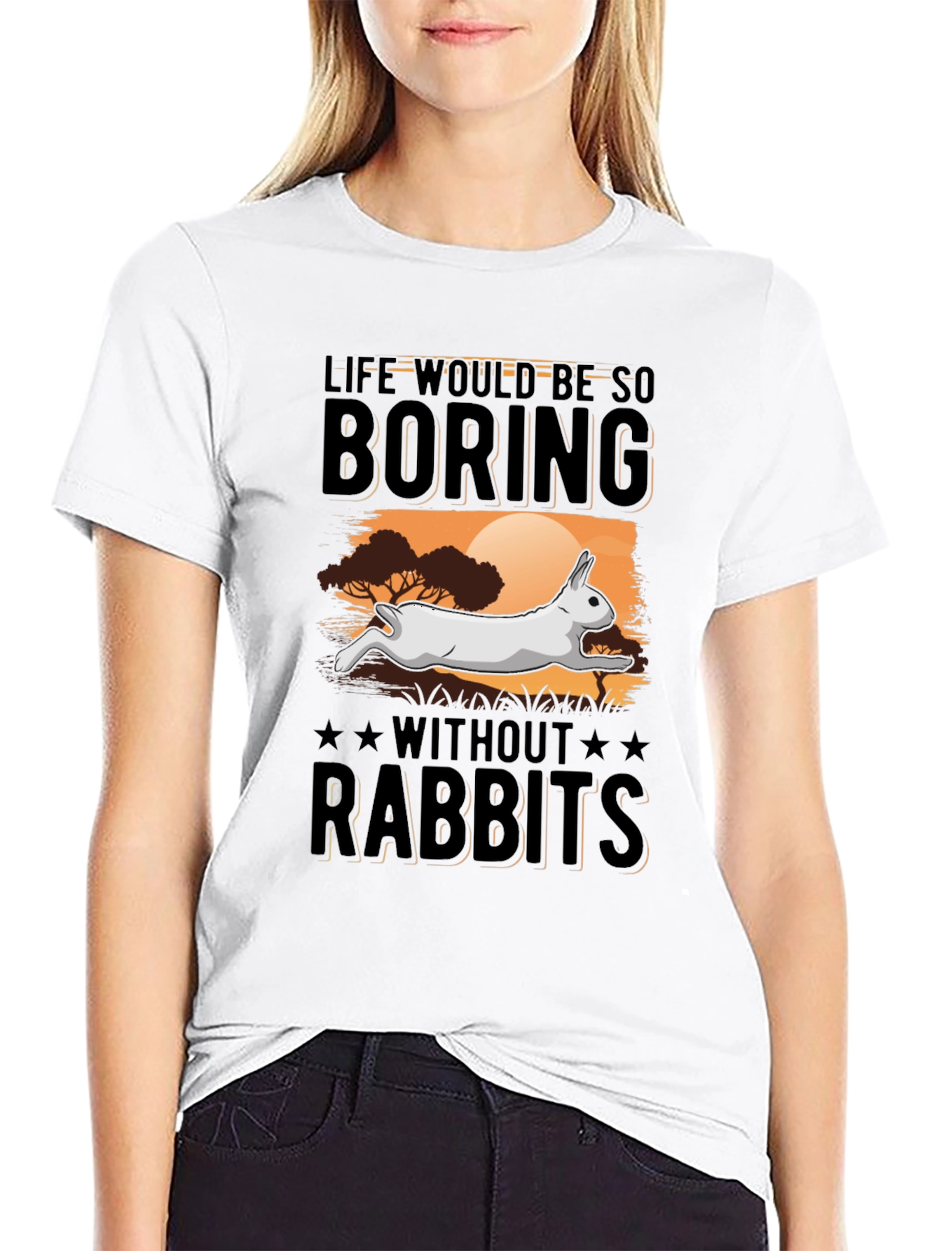 Black Life Without Rabbits T-Shirt view 9