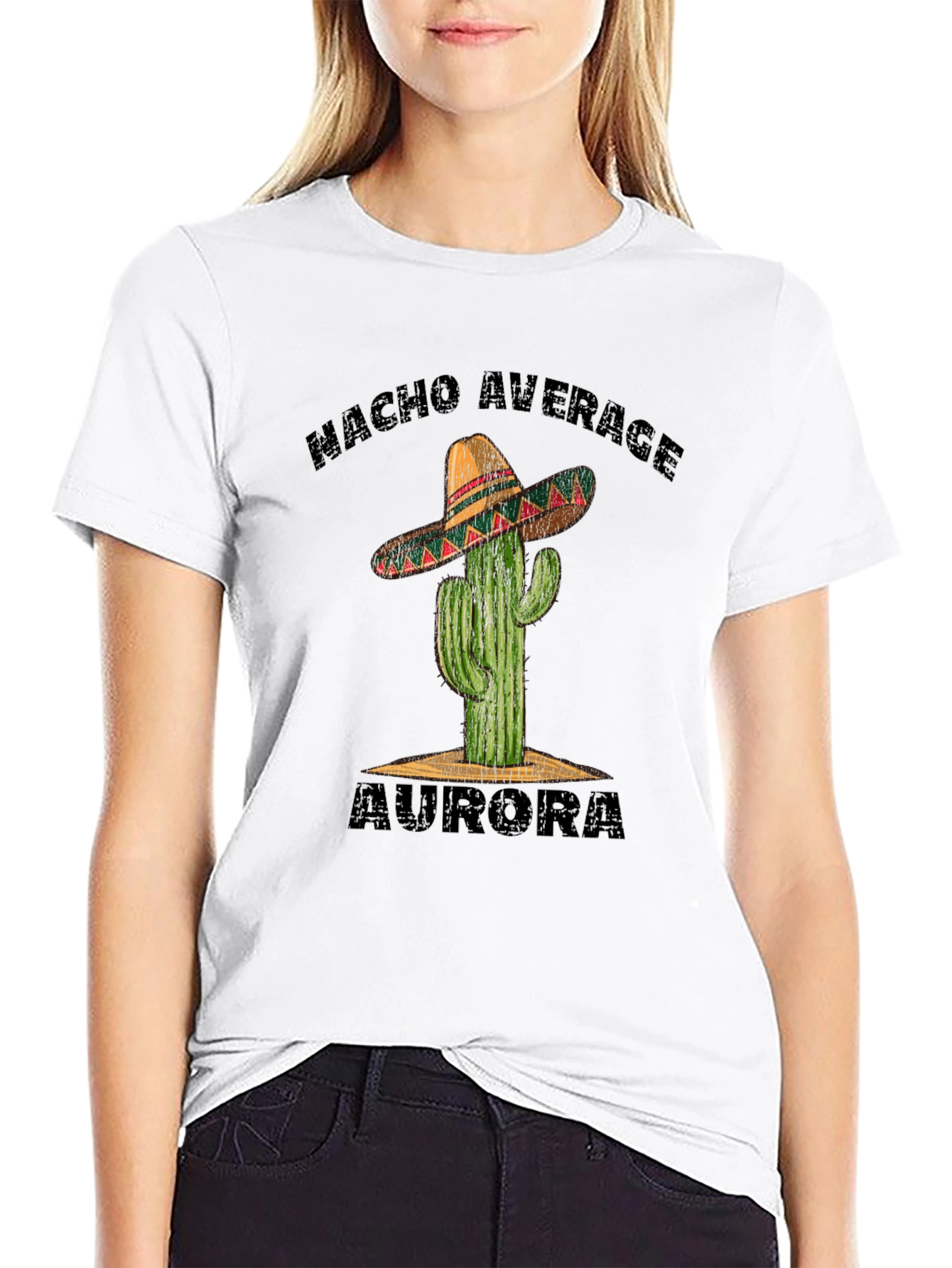 Nacho Average Aurora T-Shirt - Cactus Sombrero Tee - 9