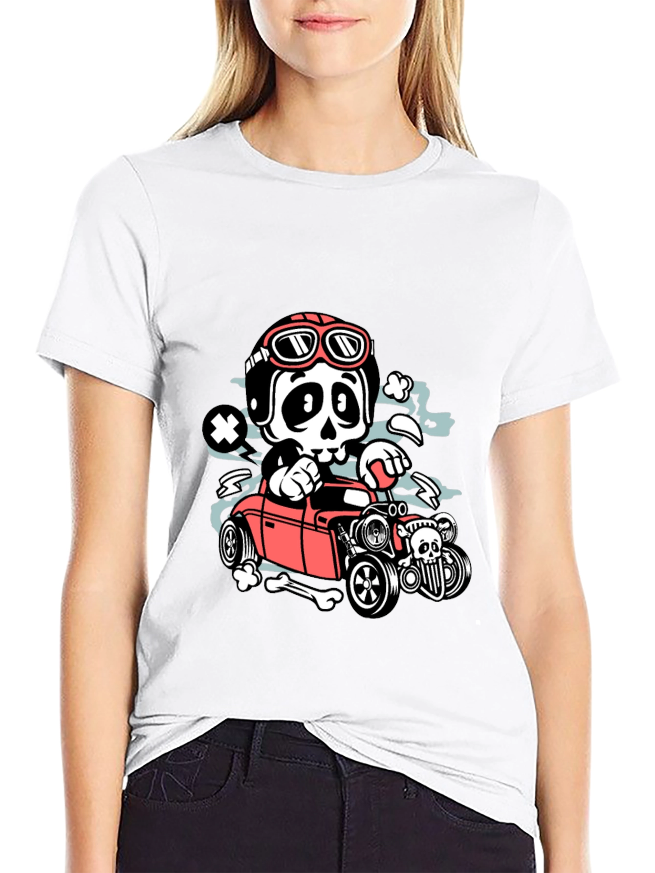 Skull Hot Rod T-Shirt - Rocker Style - 9