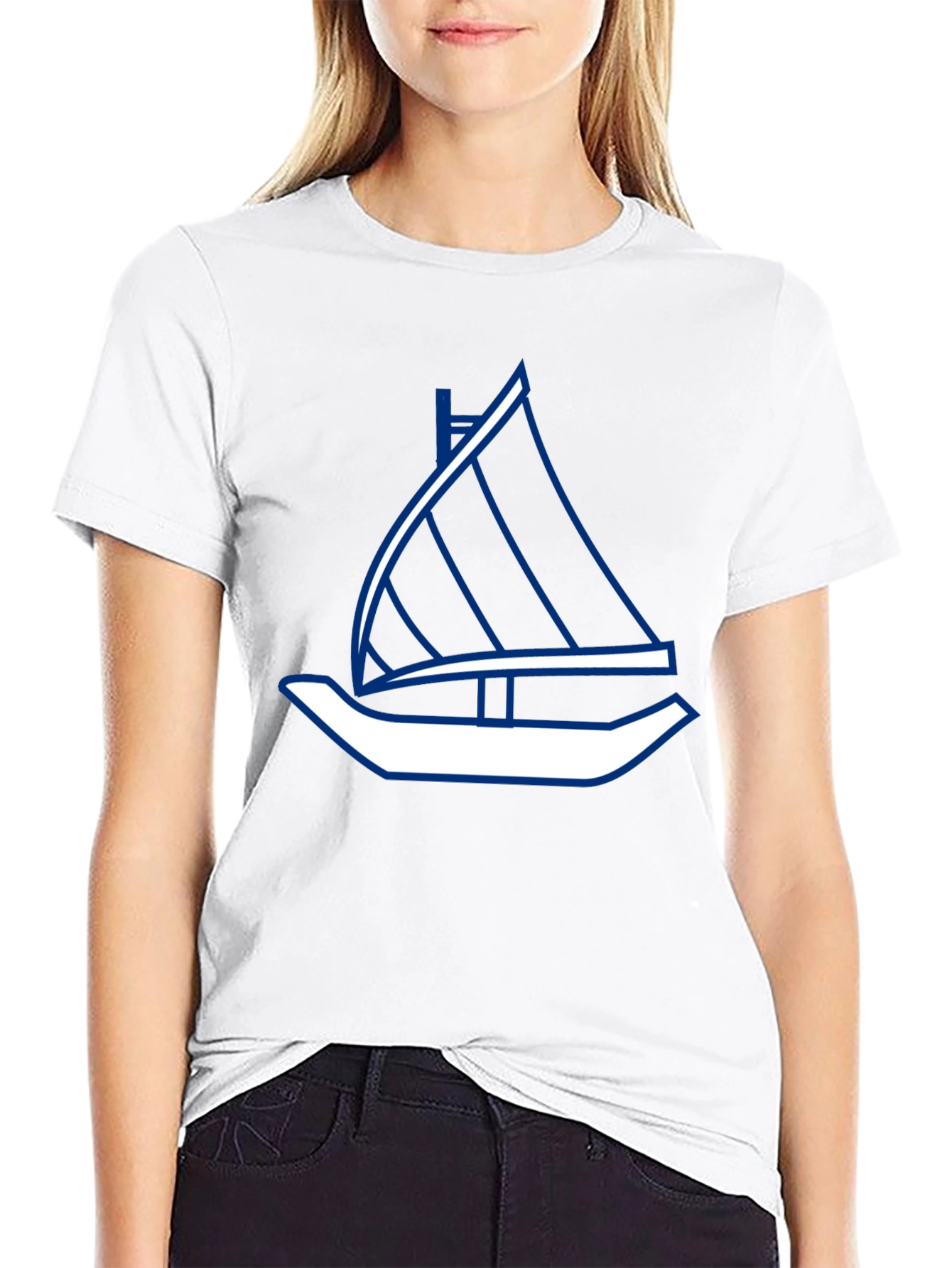 Black Sailboat Graphic Tee - Stylish Black T-Shirt view 9
