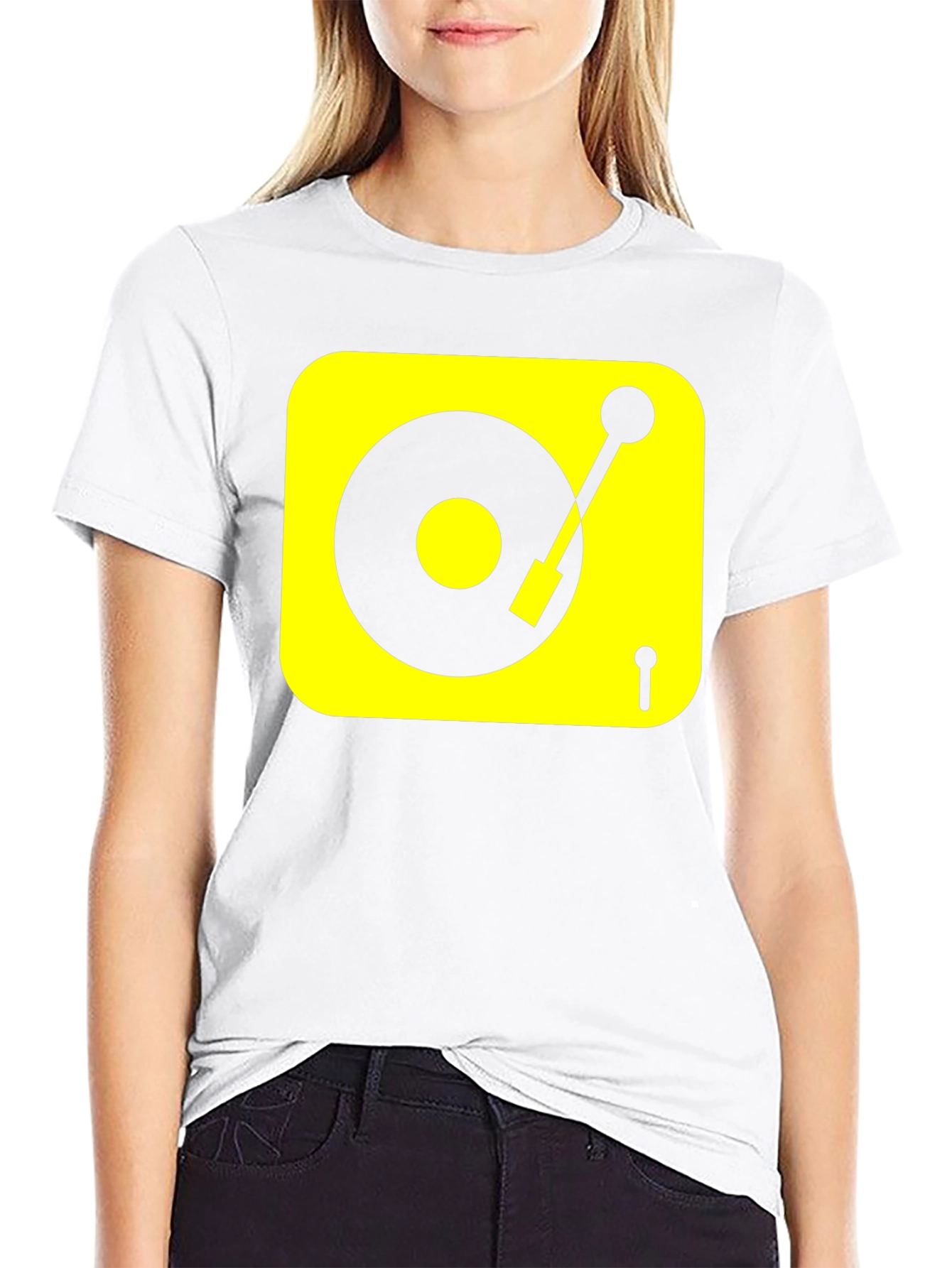 Black DJ Turntable Graphic Tee - Black view 9