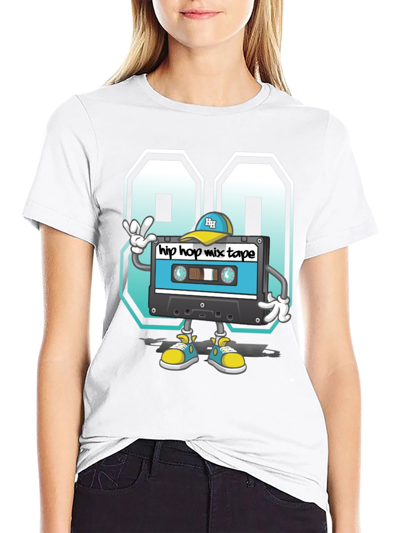 Black 90s Hip Hop Mix Tape Graphic Tee view 9