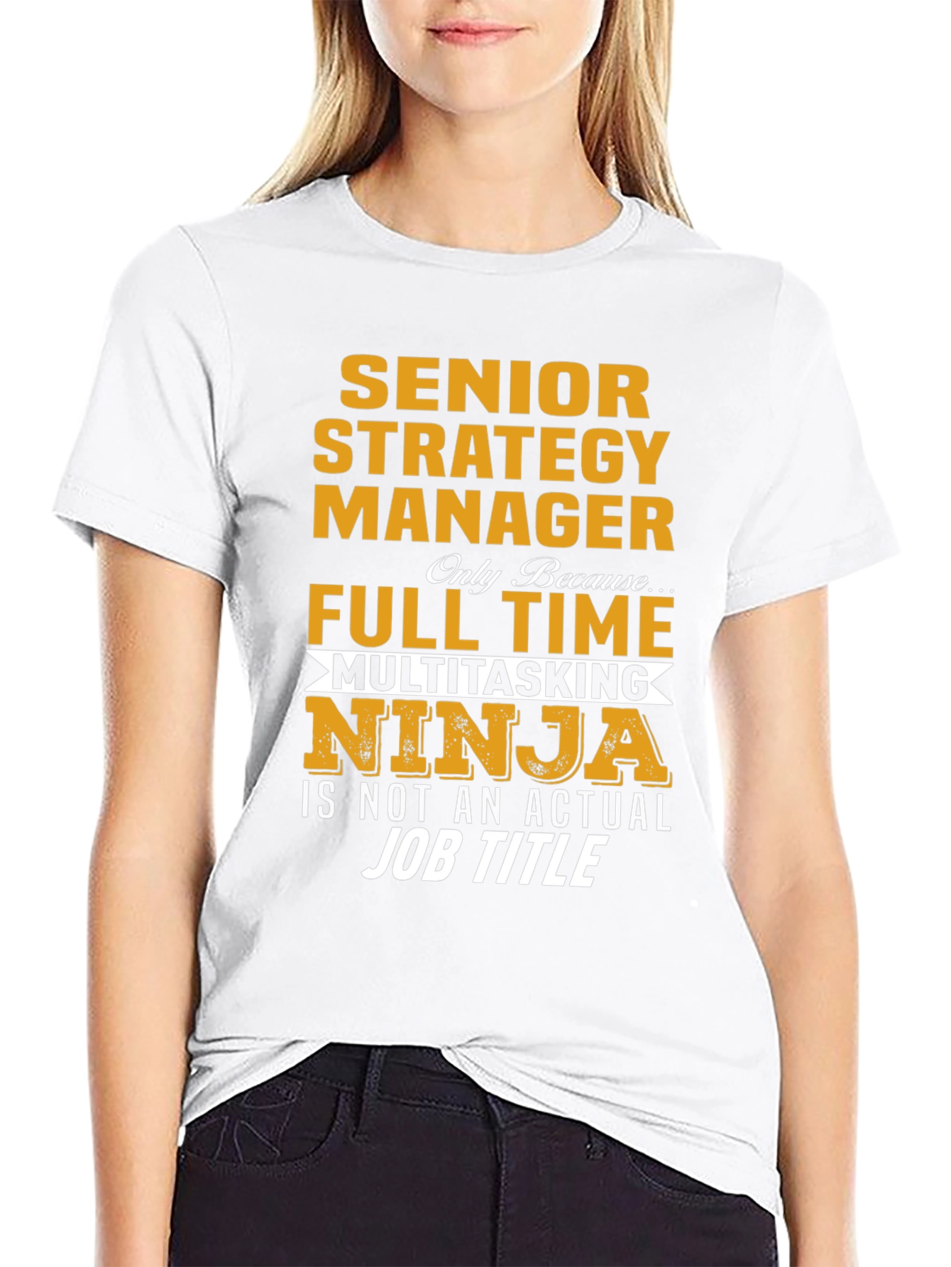 Black Senior Strategy Manager Ninja T-Shirt view 9