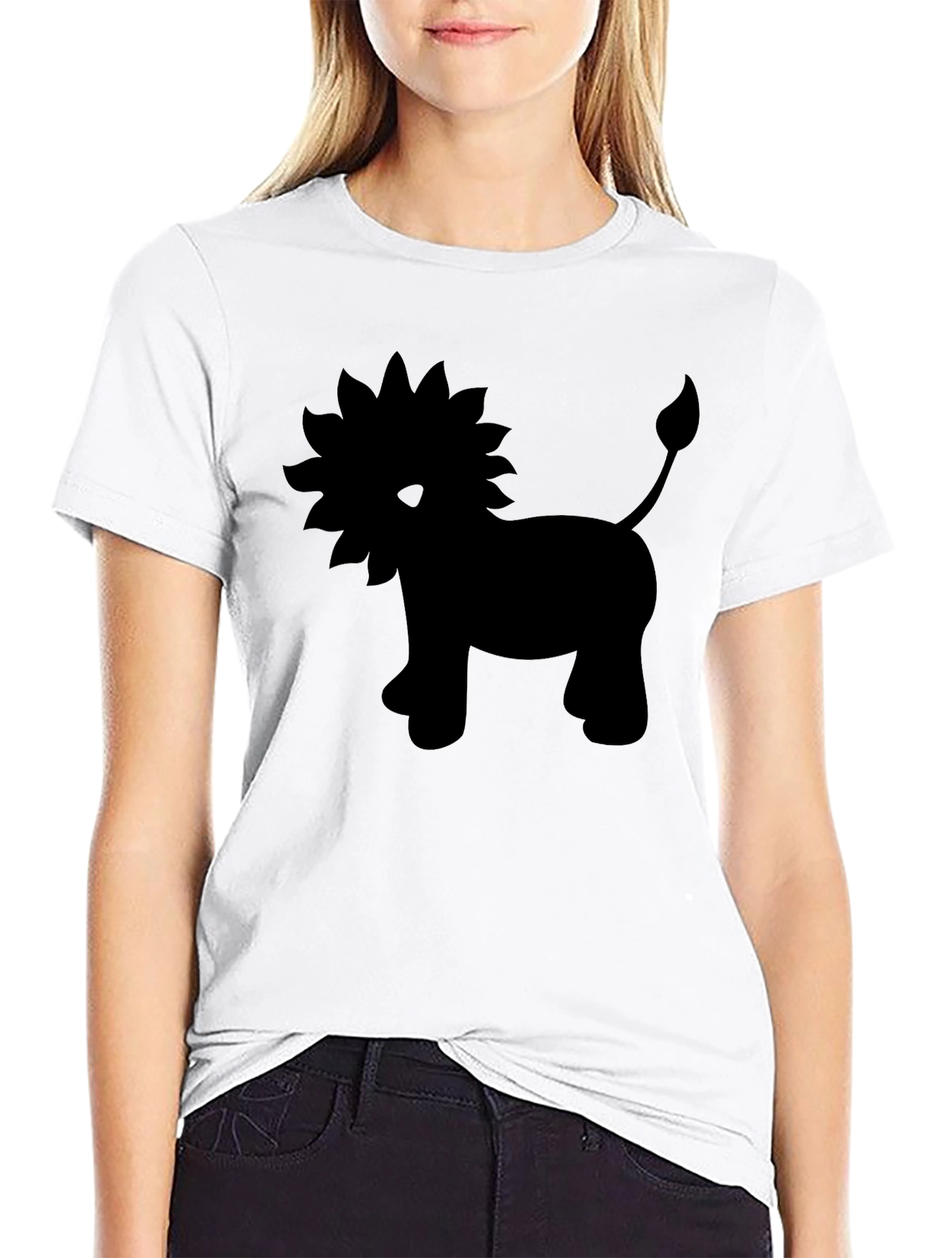 Black Black Lion Graphic Tee - Soft Cotton Blend view 9