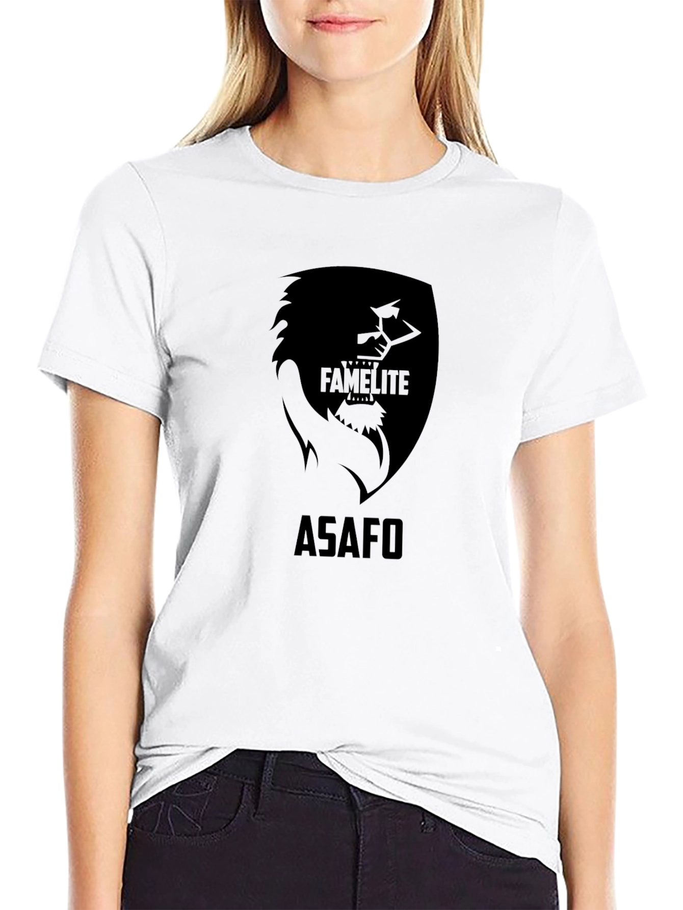 Black Famelite Asafio Black Graphic Tee view 9