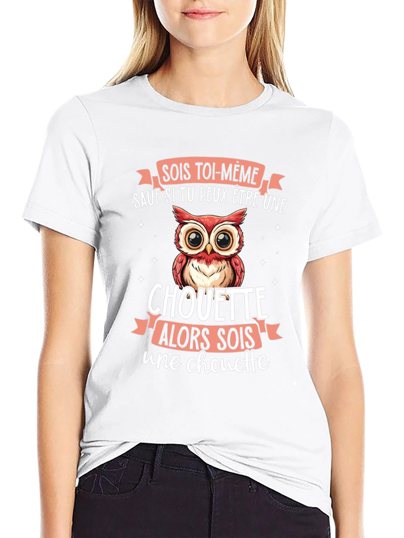 Black Funny Owl Graphic Tee - Be Yourself Unless... view 9