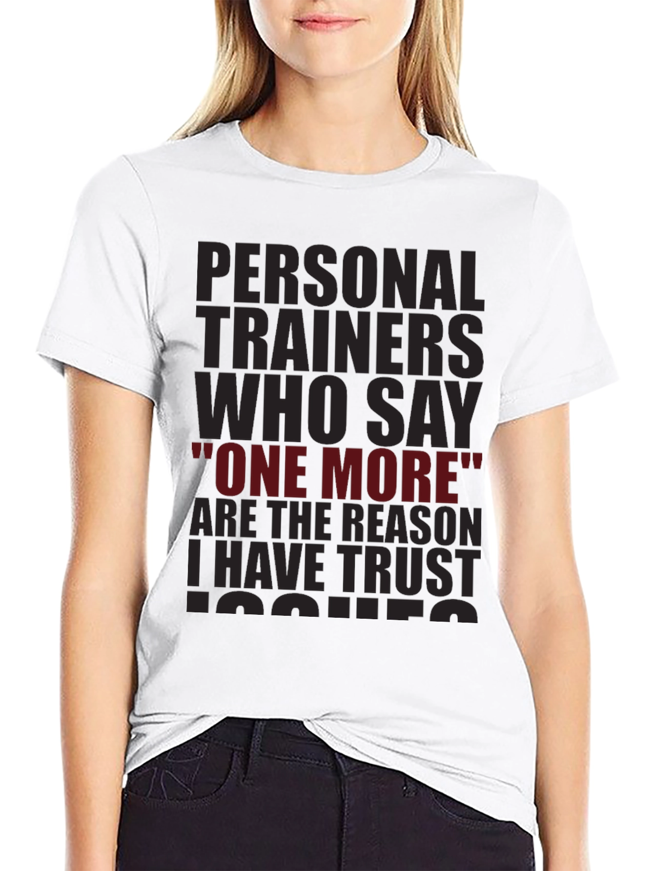 Black Trust Issues T-Shirt - Personal Trainer Humor Tee view 9